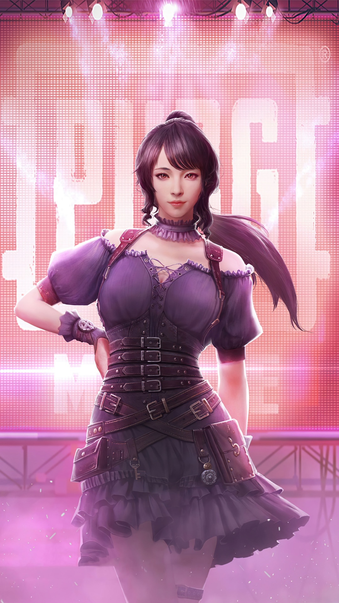 Woman from PUBG Mobile on stage HD Phone Wallpaper