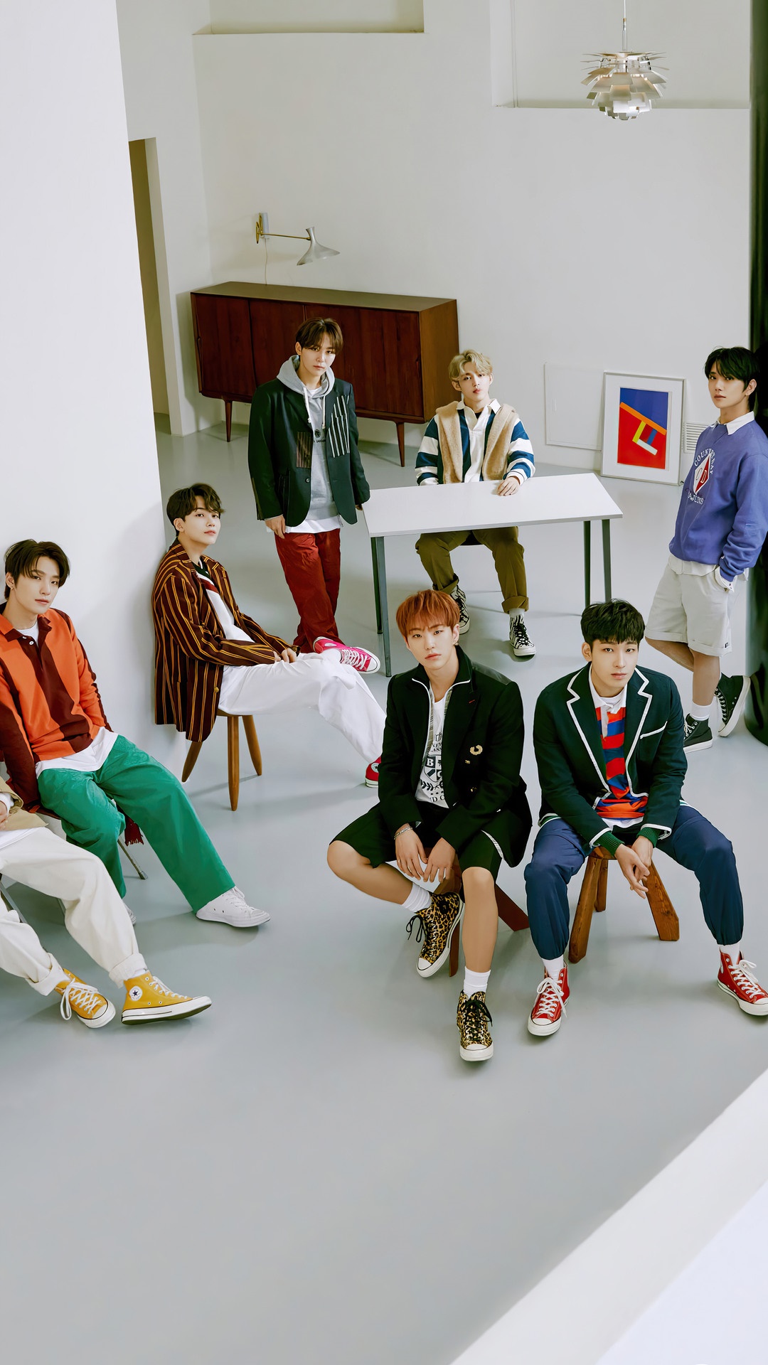 Seventeen Kpop group members posing HD Phone Wallpaper