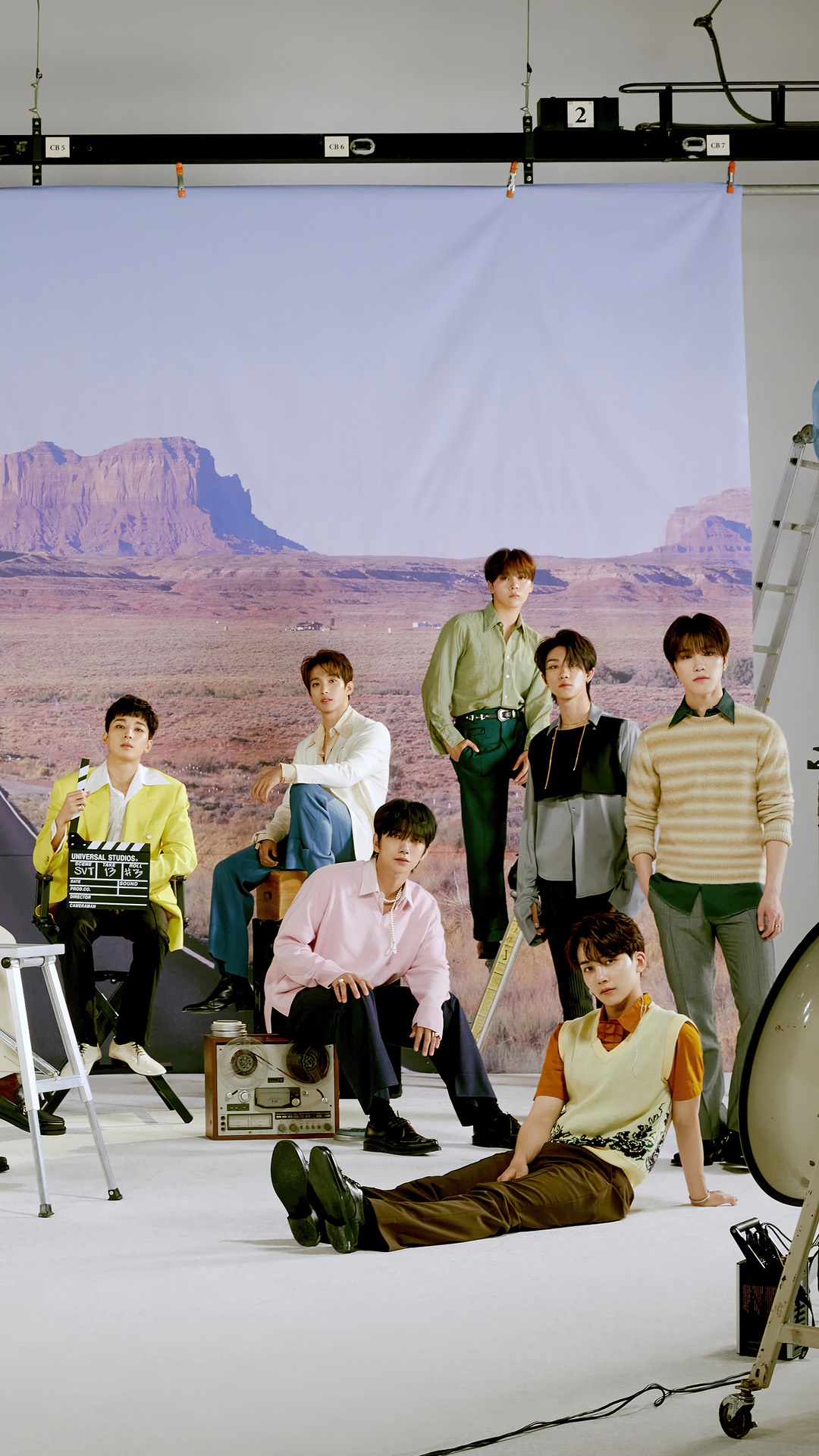 Seventeen Kpop group posing for a photoshoot HD Phone Wallpaper