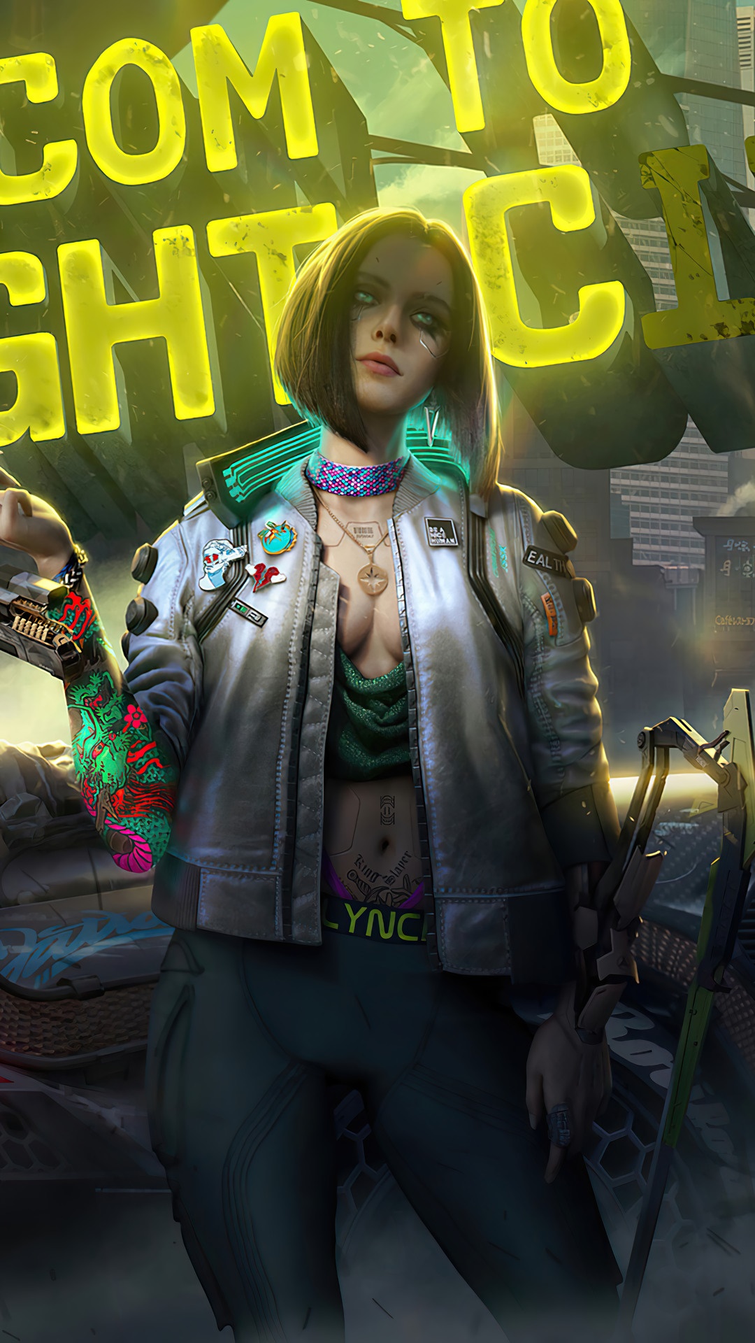 Girl from Cyberpunk 2077 HD Phone Wallpaper
