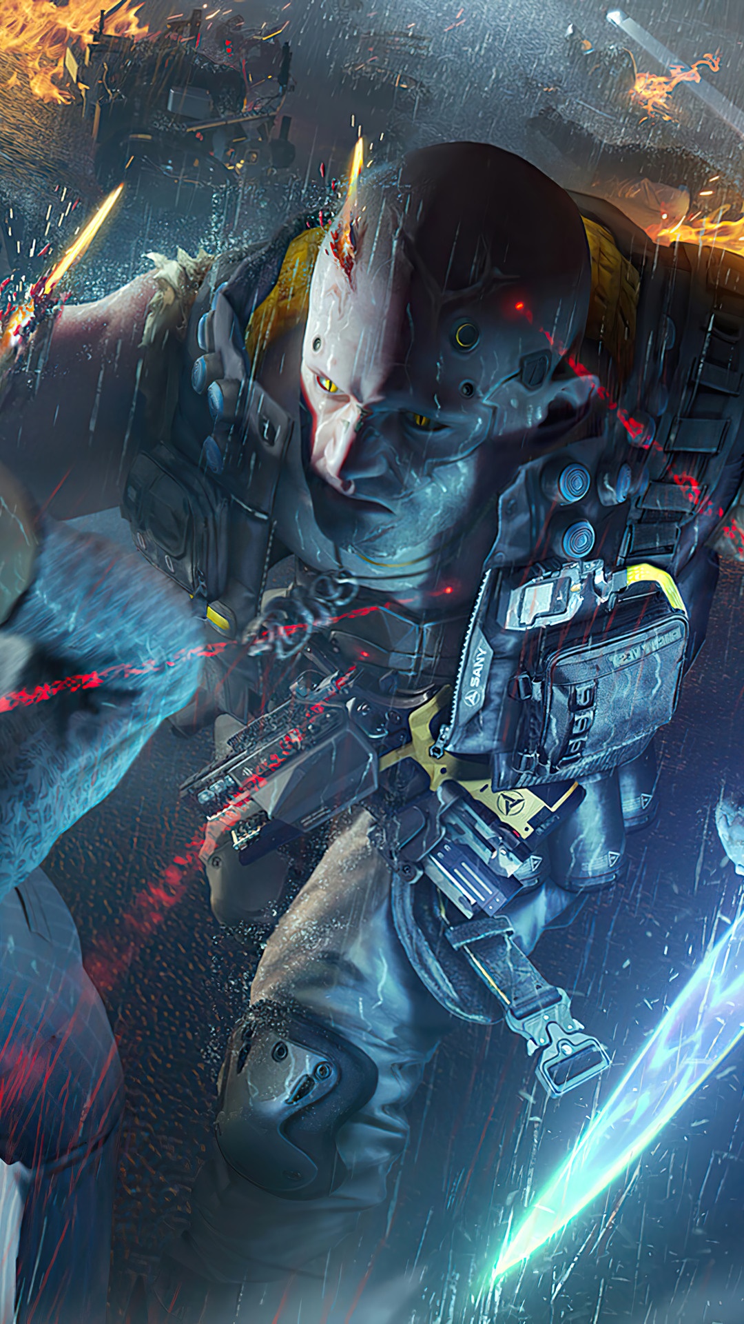 Cyberpunk 2077 character in combat HD Phone Wallpaper