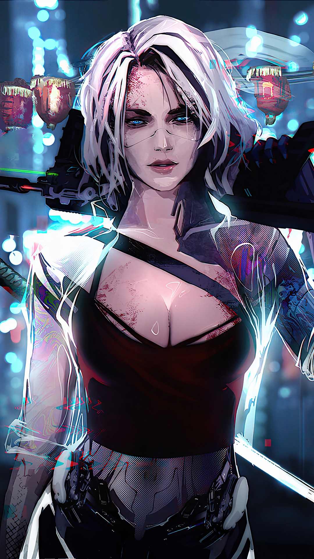 Girl from Cyberpunk 2077 HD Phone Wallpaper