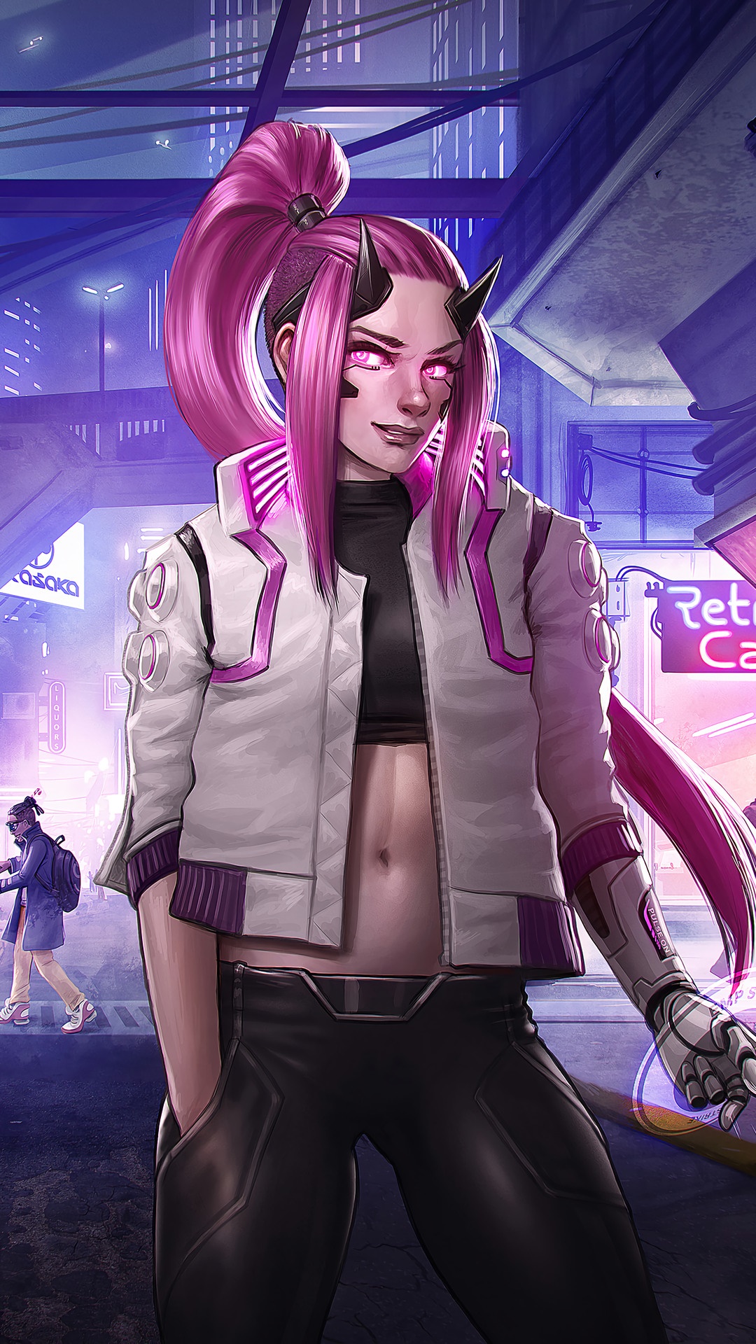 Girl from Cyberpunk 2077 HD Phone Wallpaper