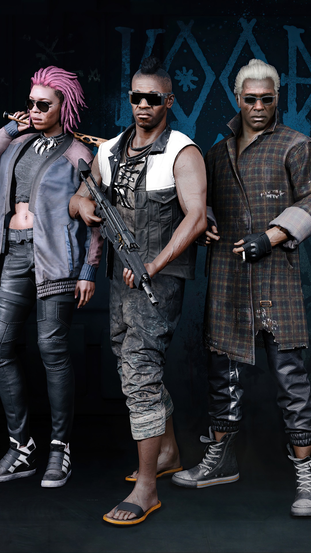 Three characters from Cyberpunk 2077 HD Phone Wallpaper
