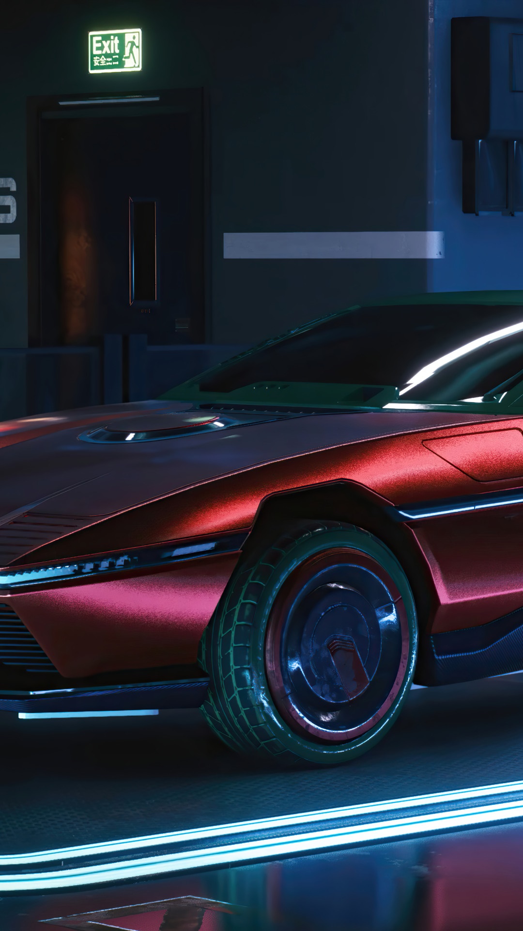Cyberpunk 2077 Sports Car HD Phone Wallpaper