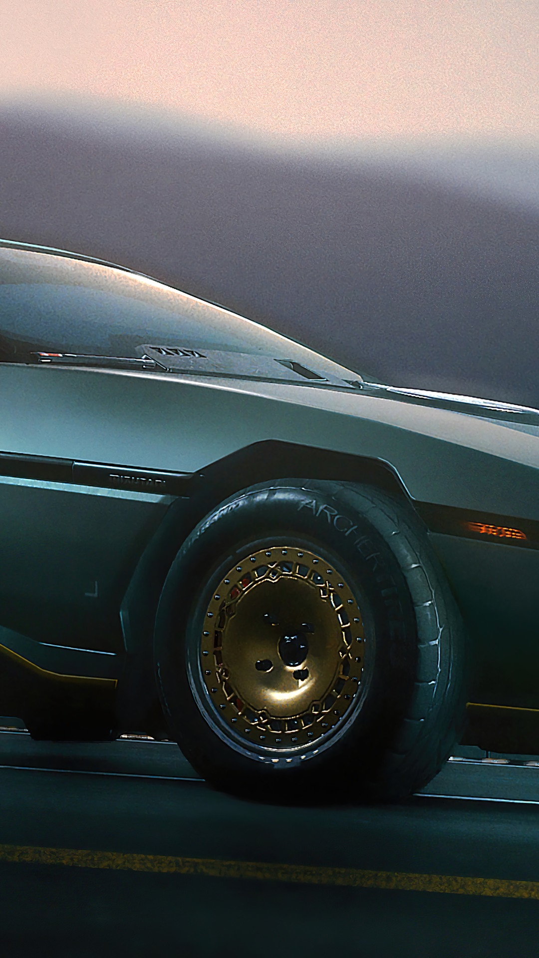 Sports car from Cyberpunk 2077 HD Phone Wallpaper