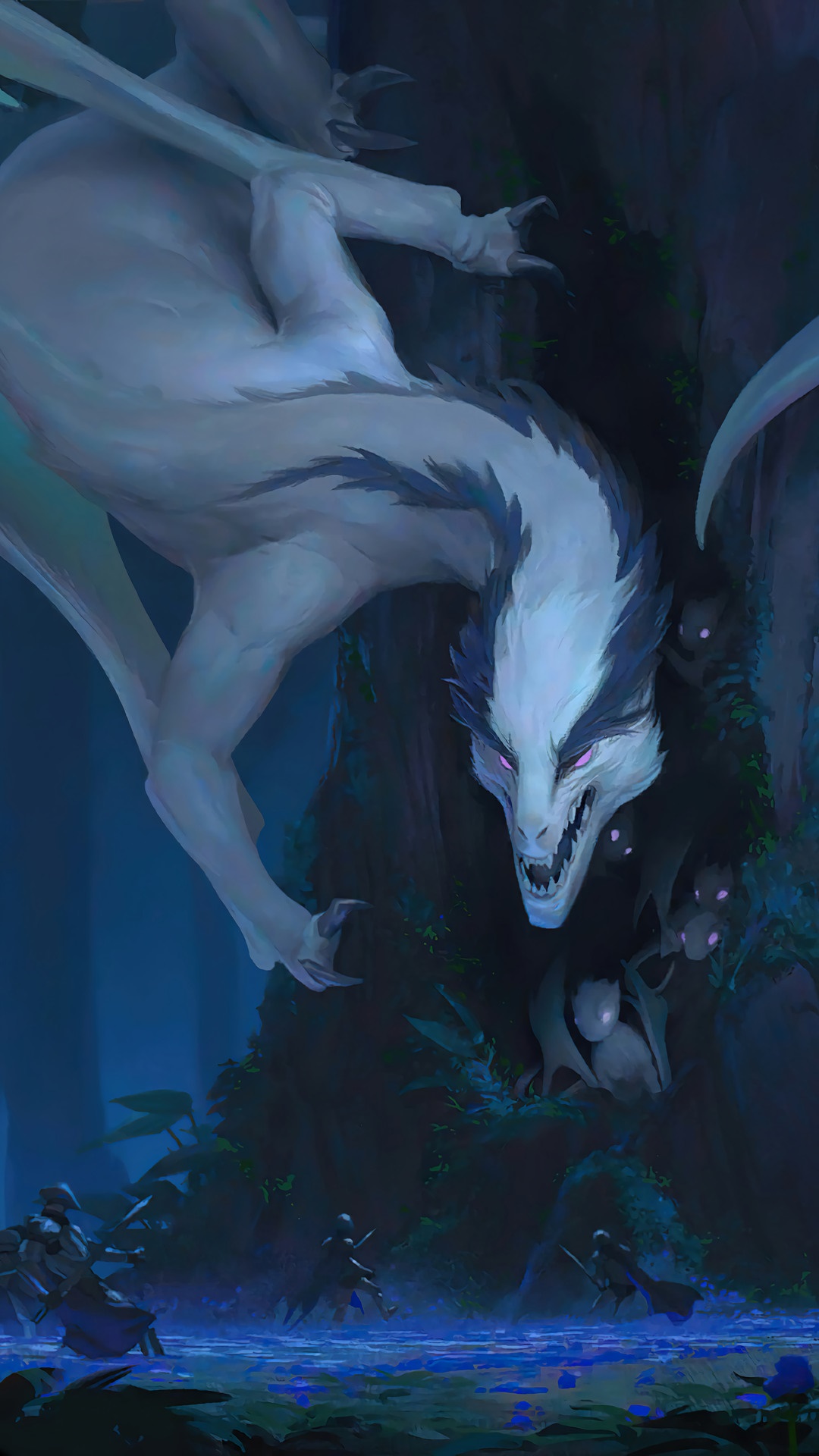 Dragon and small creatures in Legends of Runeterra HD Phone Wallpaper