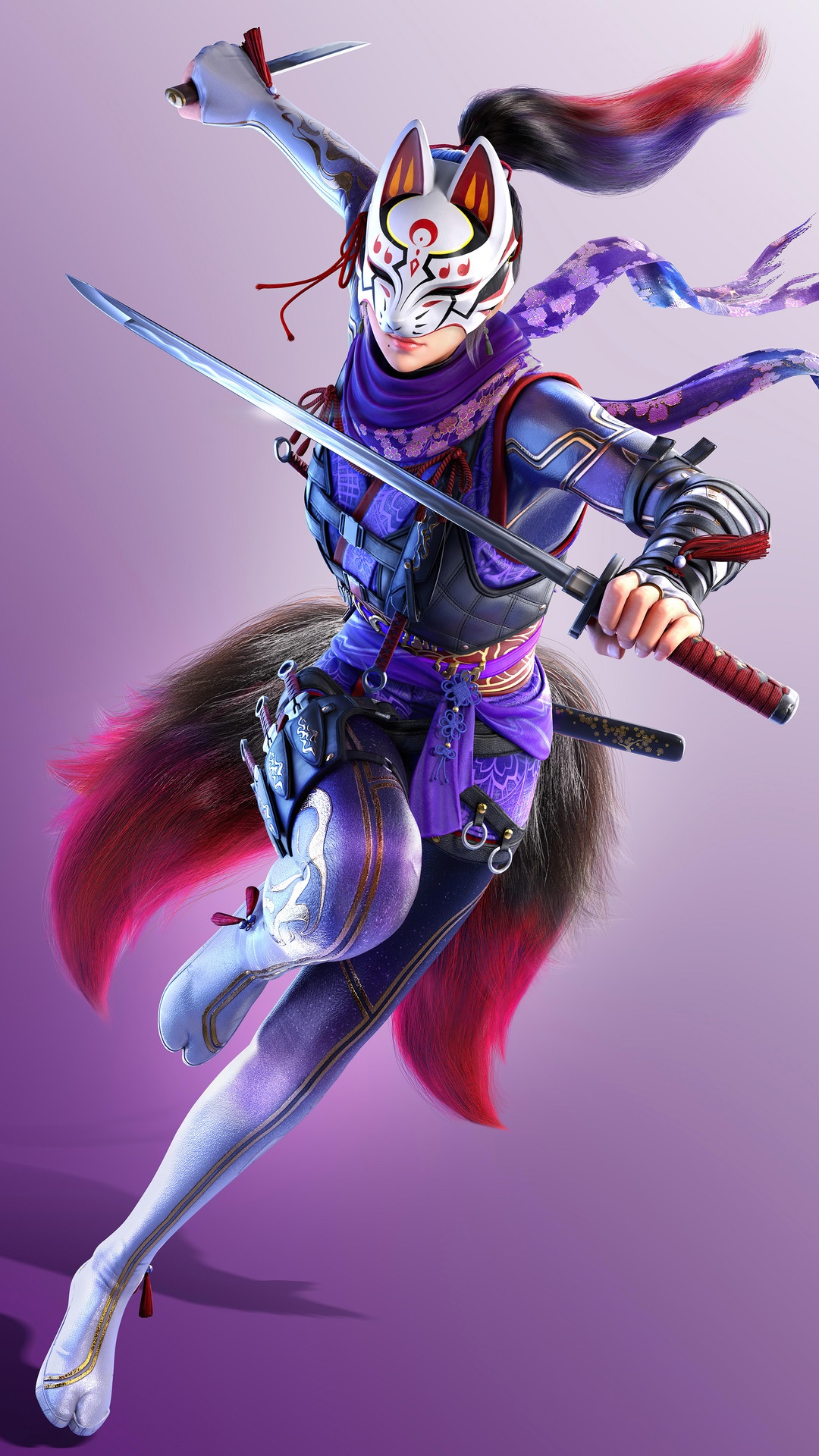 Kunimitsu from Tekken 7 in Action HD Phone Wallpaper
