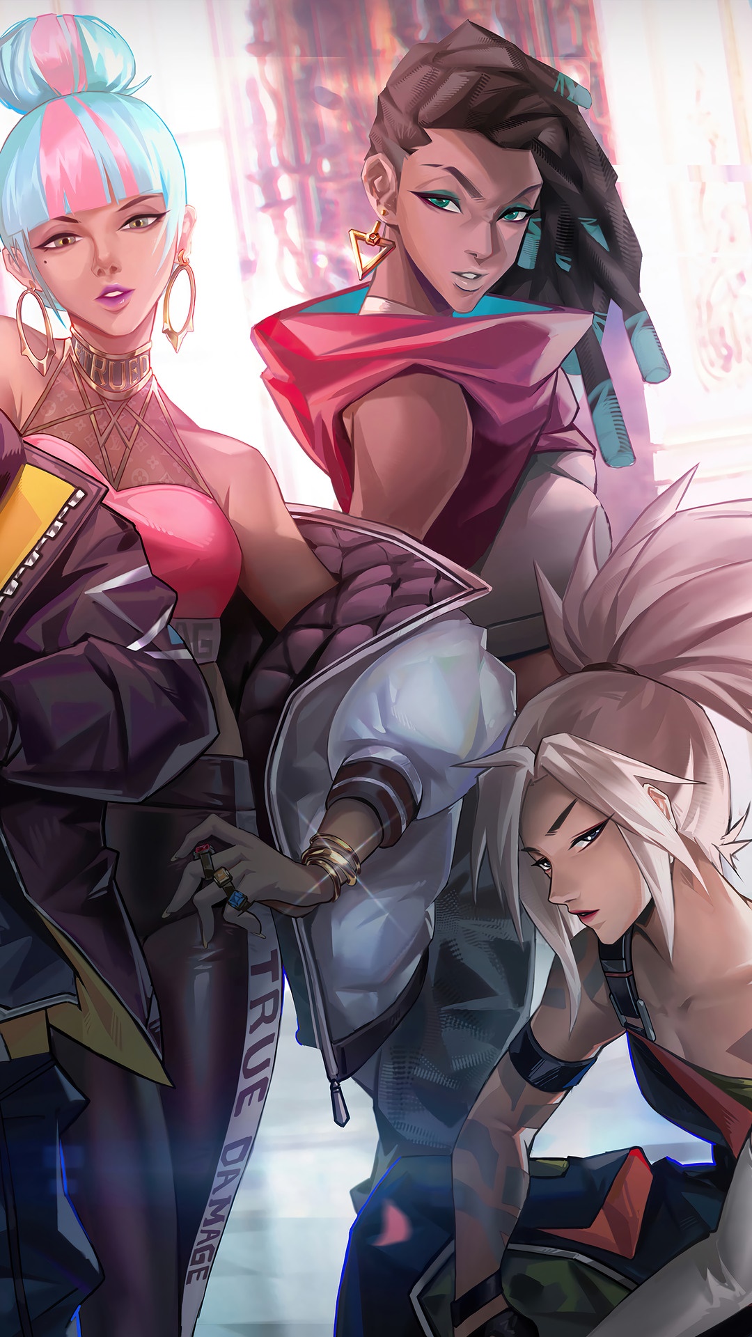 True Damage Yasuo, Ekko, Qiyana, Senna, and Akali from League of Legends HD Phone Wallpaper