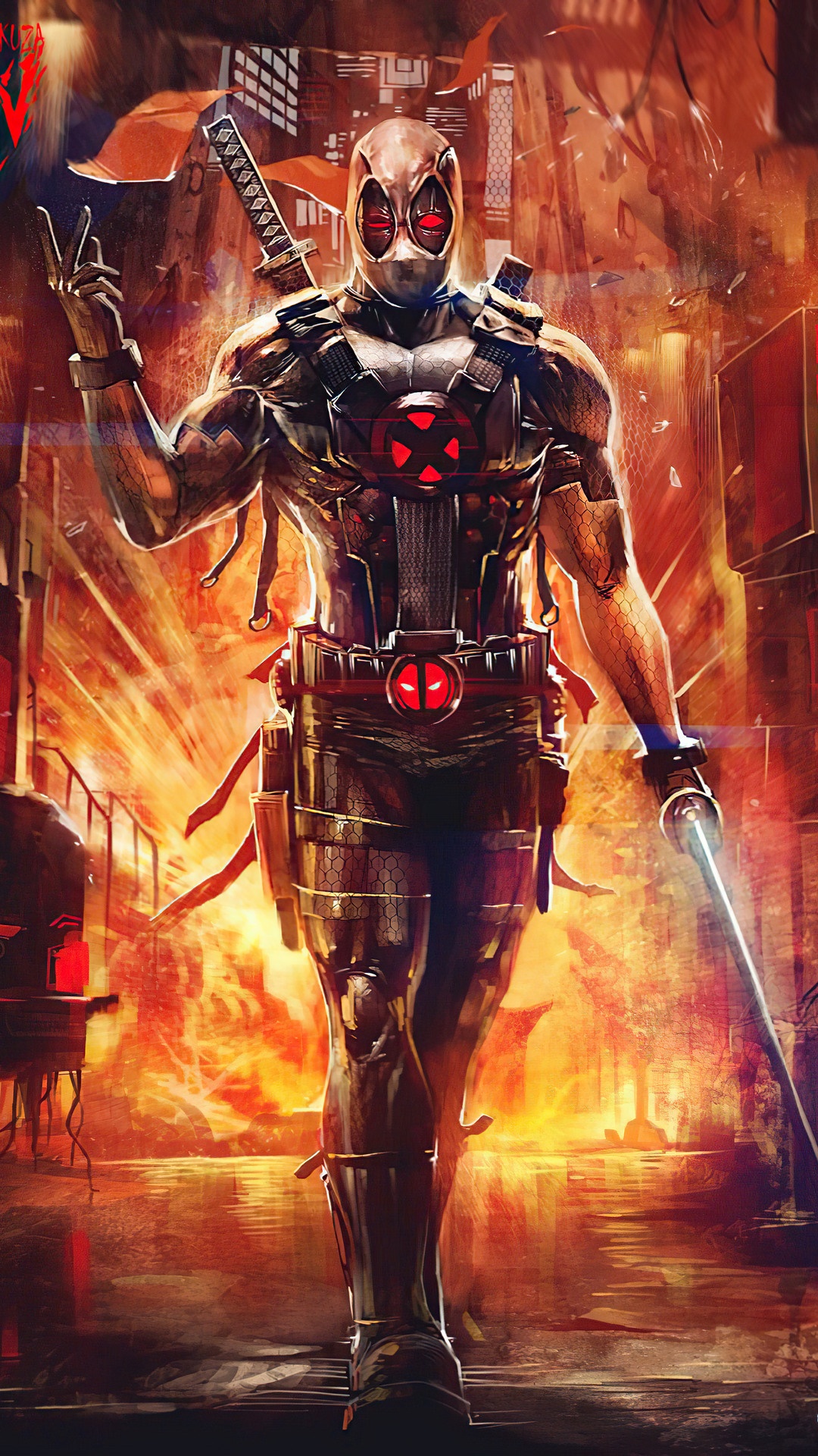 Deadpool from Marvel Comics HD Phone Wallpaper