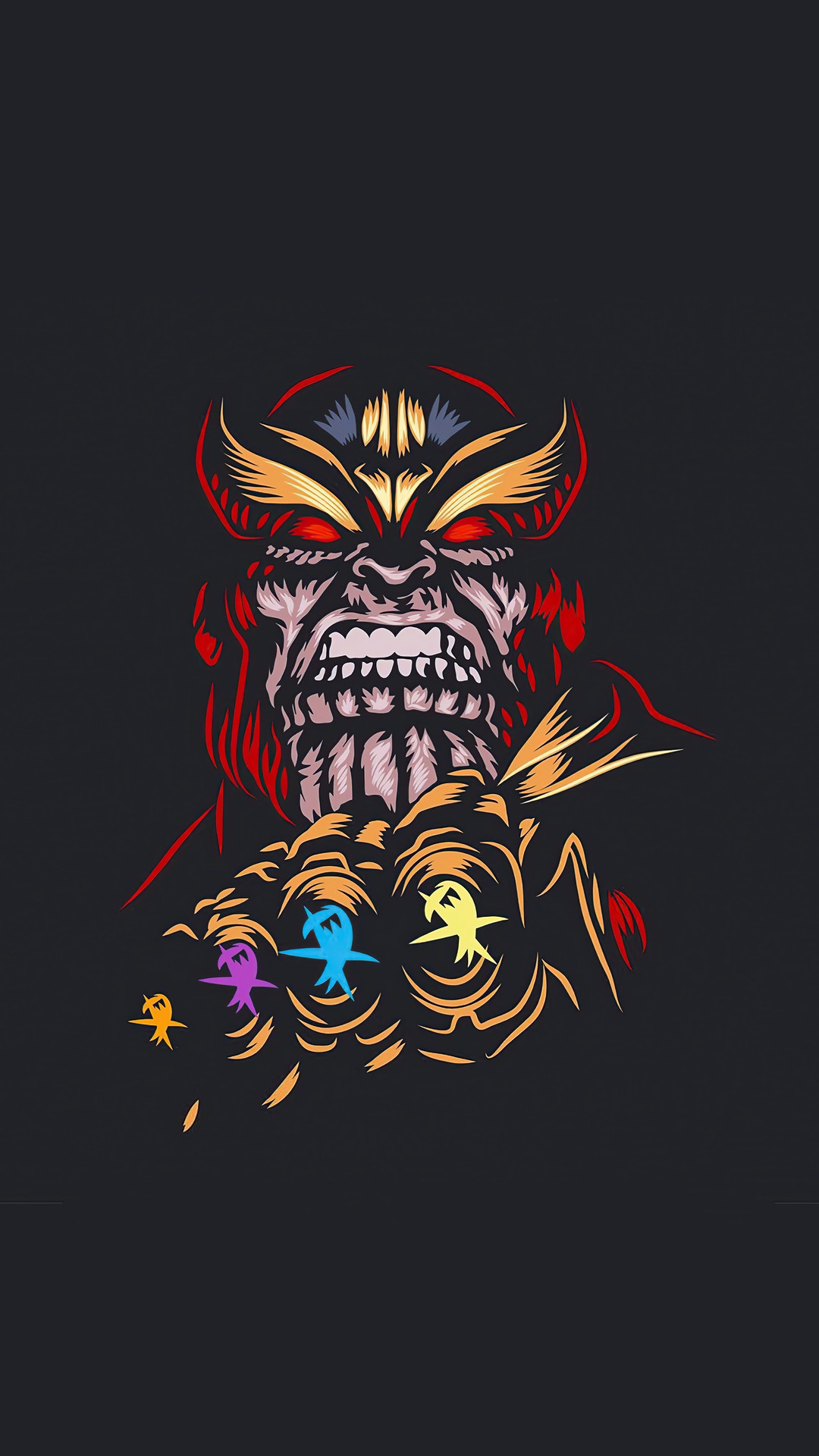 Thanos with Infinity Gauntlet HD Phone Wallpaper