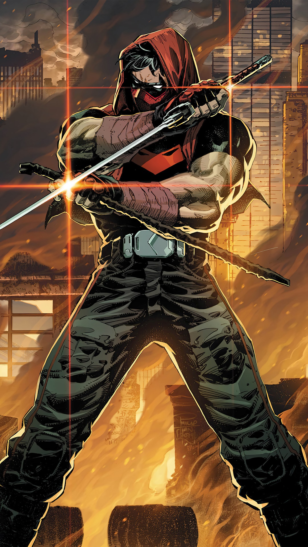 Red Hood From Dc Comics With Swords Hd Phone Wallpaper Rare Gallery Red Hood From Dc Comics With Swords Hd Phone Wallpaper Rare Gallery