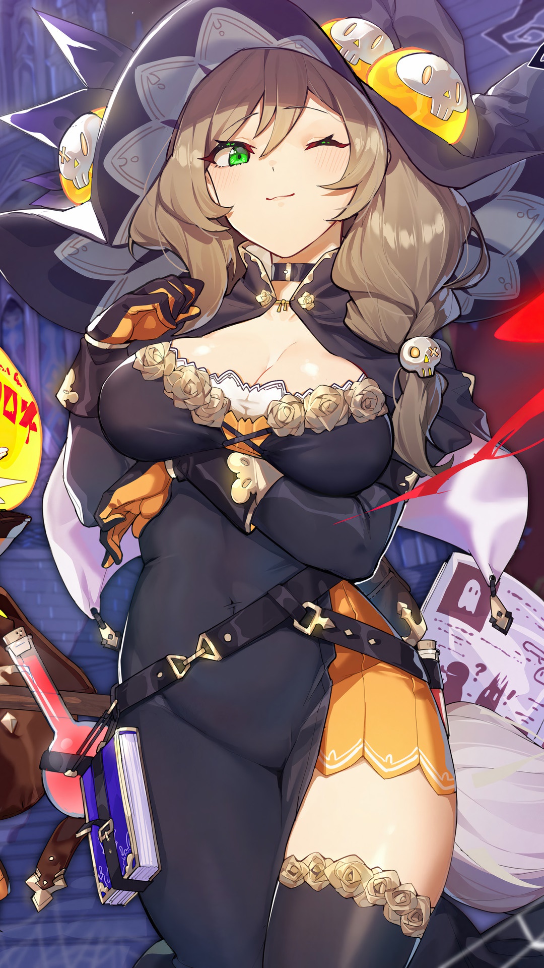 Lisa from Genshin Impact in Halloween costume HD Phone Wallpaper