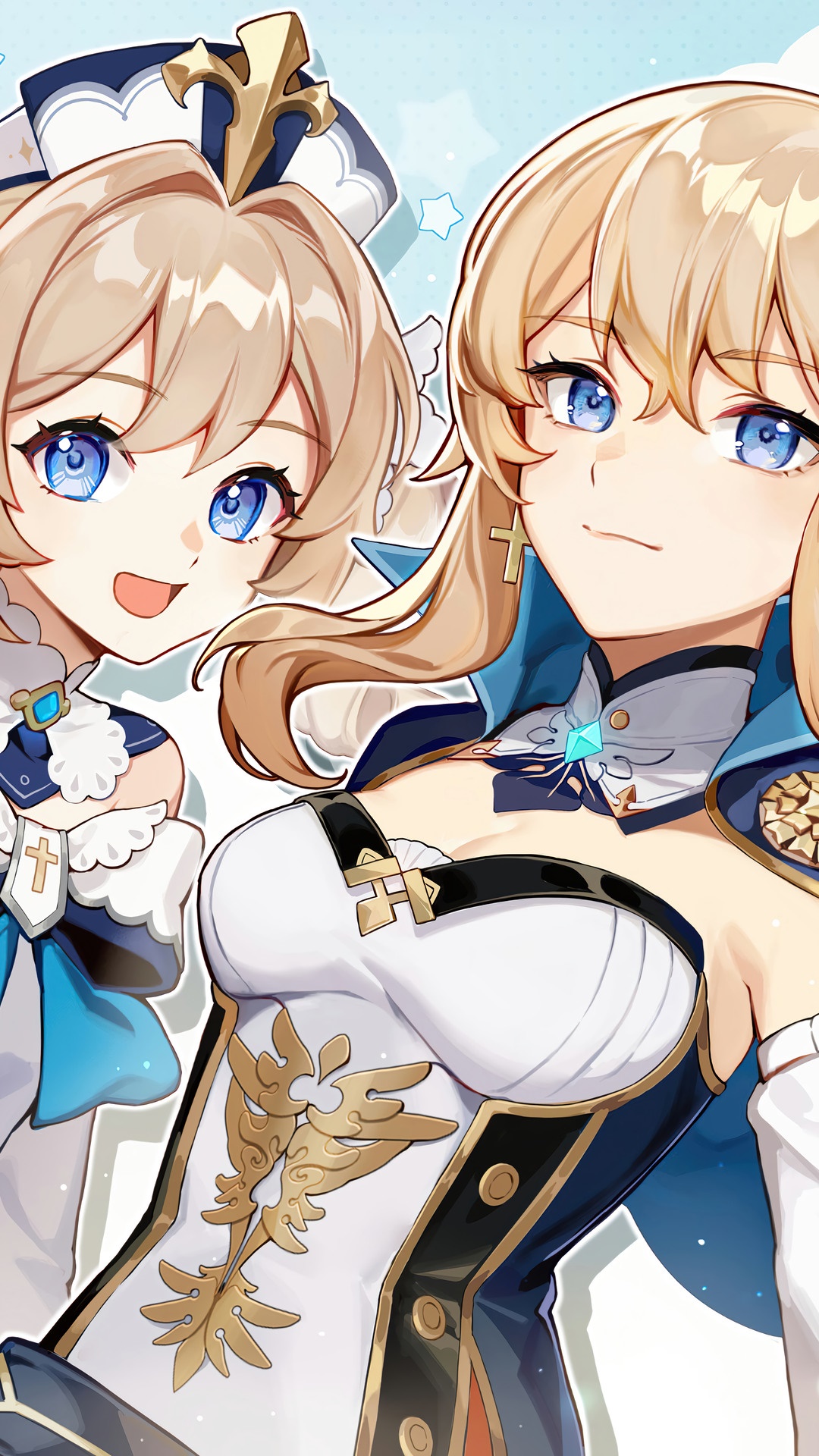 Barbara and Jean from Genshin Impact HD Phone Wallpaper
