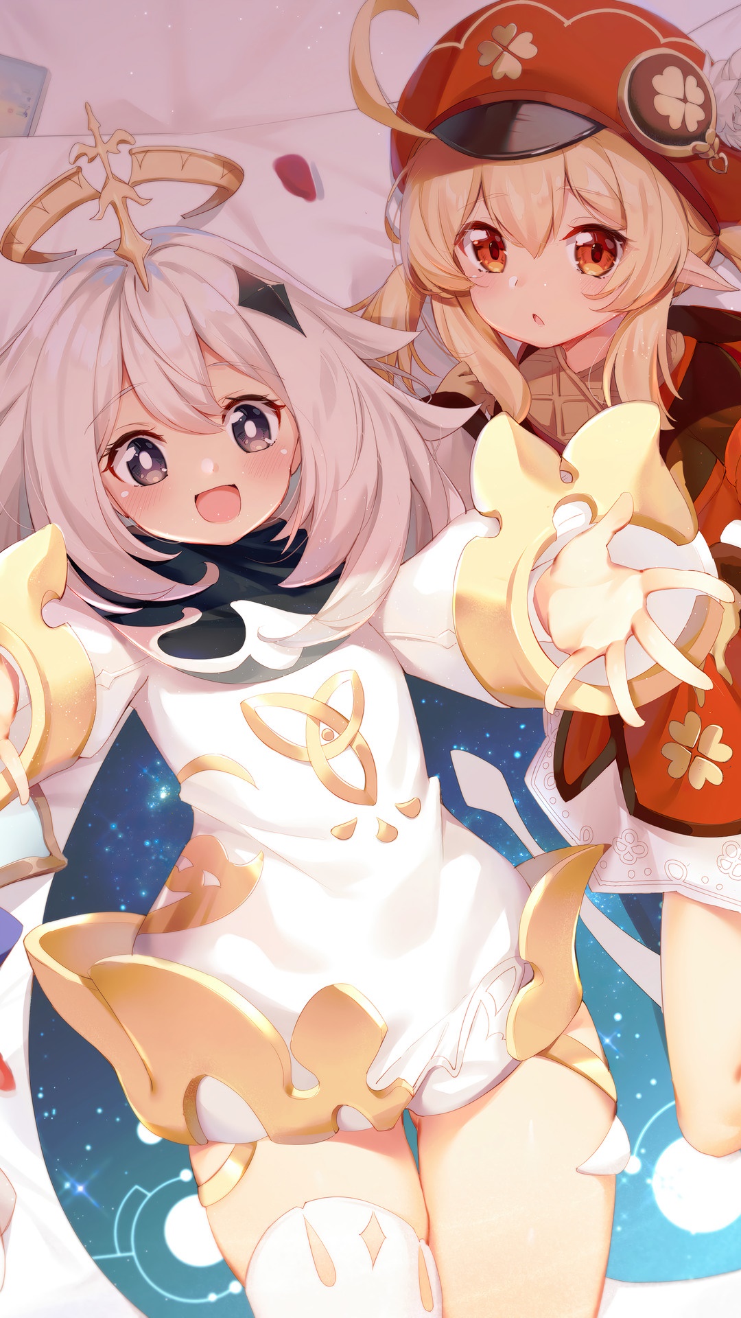 Paimon and Klee from Genshin Impact HD Phone Wallpaper