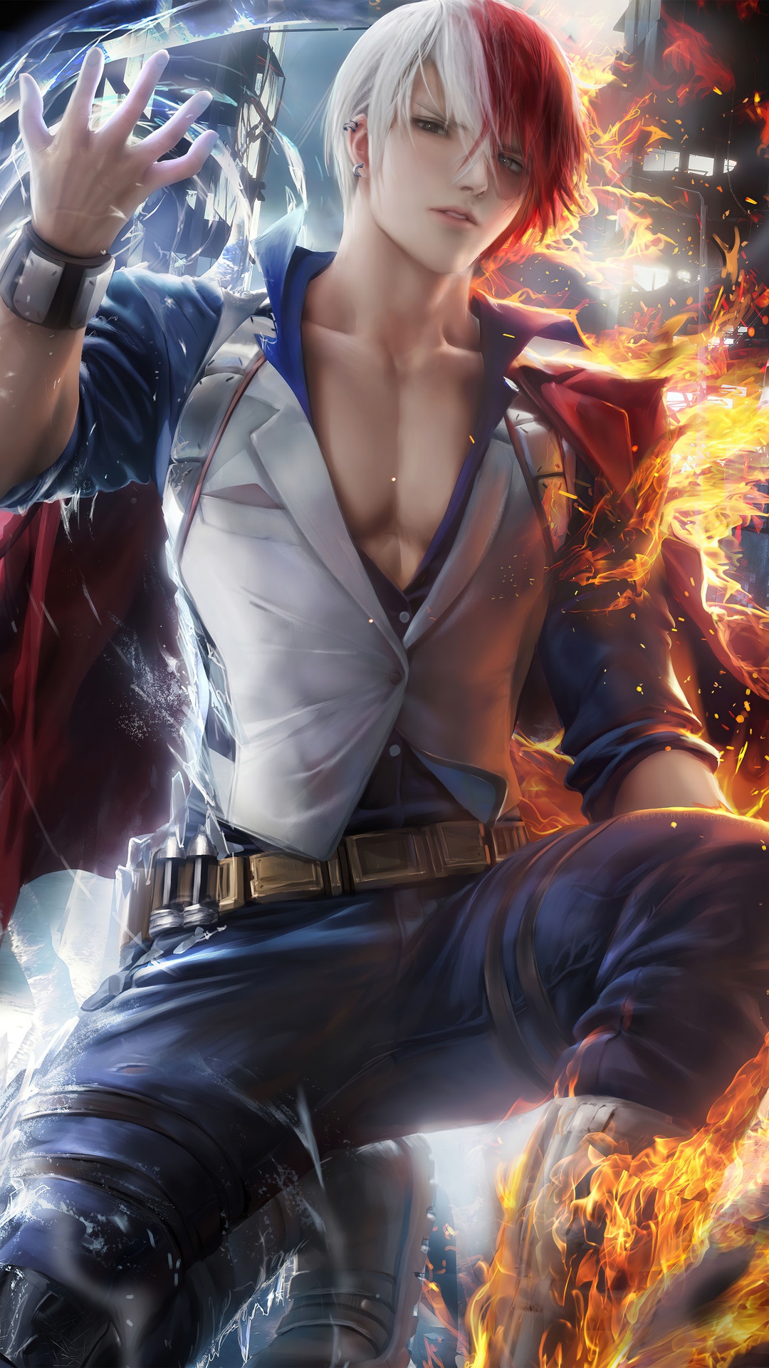 Shoto Todoroki from My Hero Academia HD Phone Wallpaper