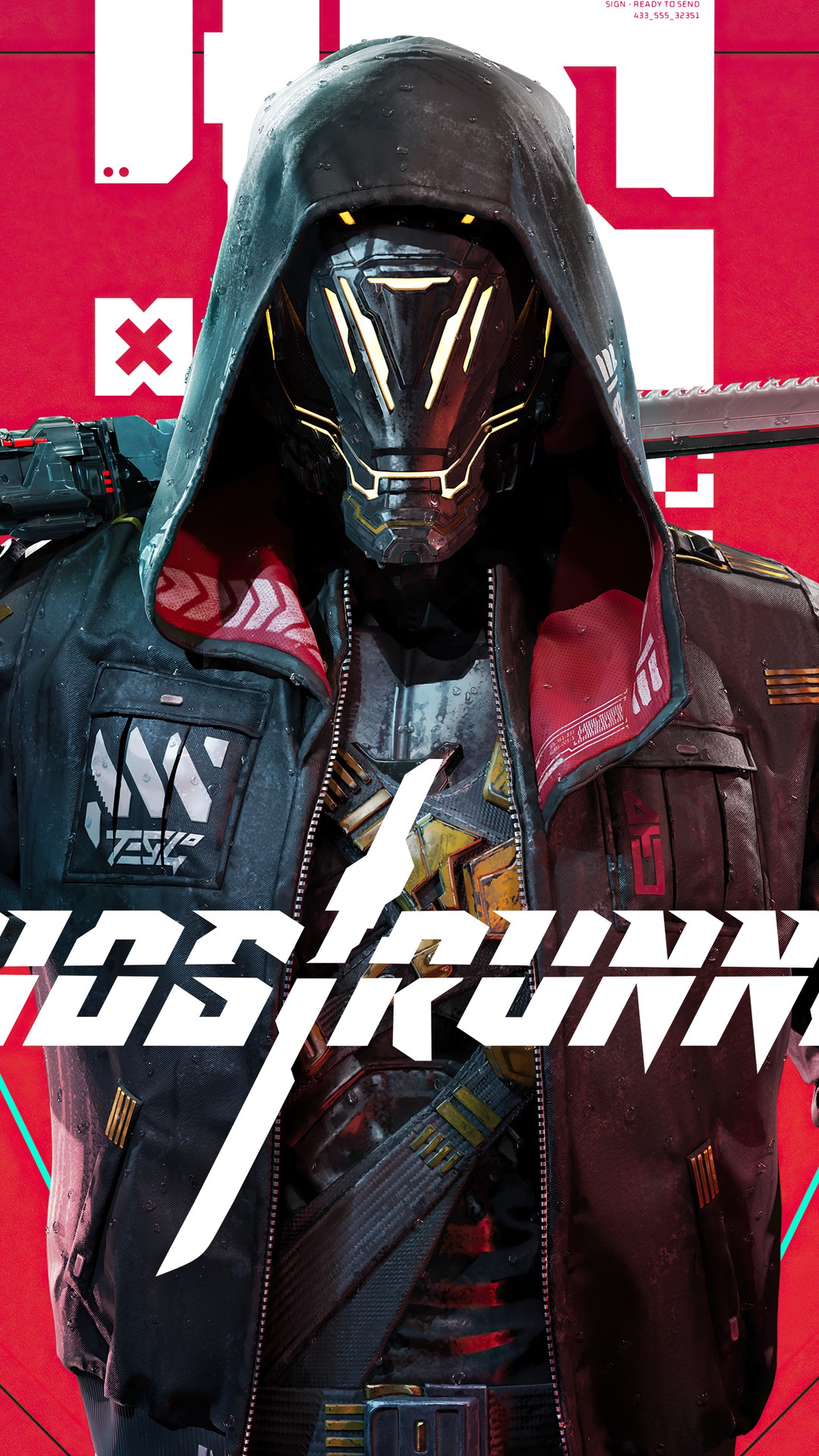 Ghostrunner character with katana HD Phone Wallpaper
