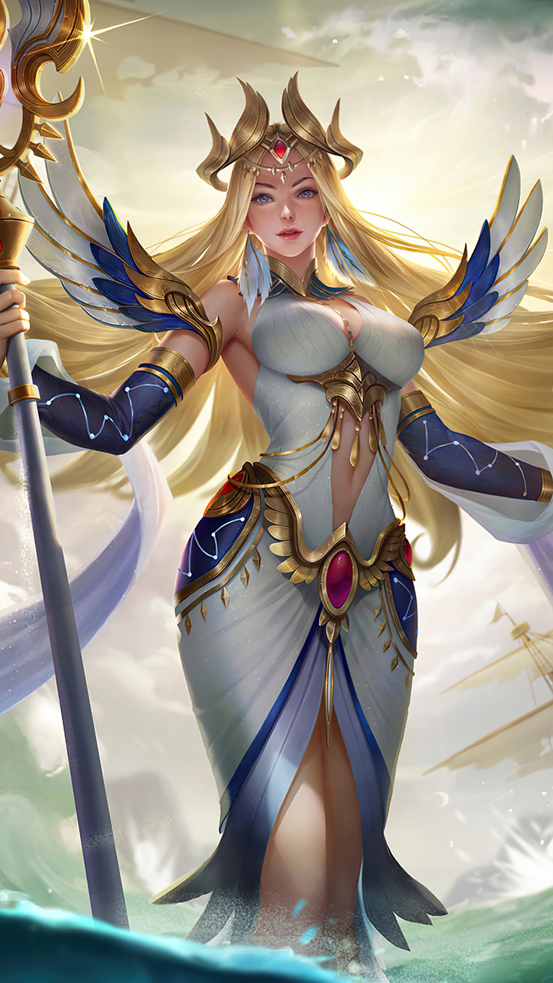 Kadita from Mobile Legends in Elegant Armor HD Phone Wallpaper