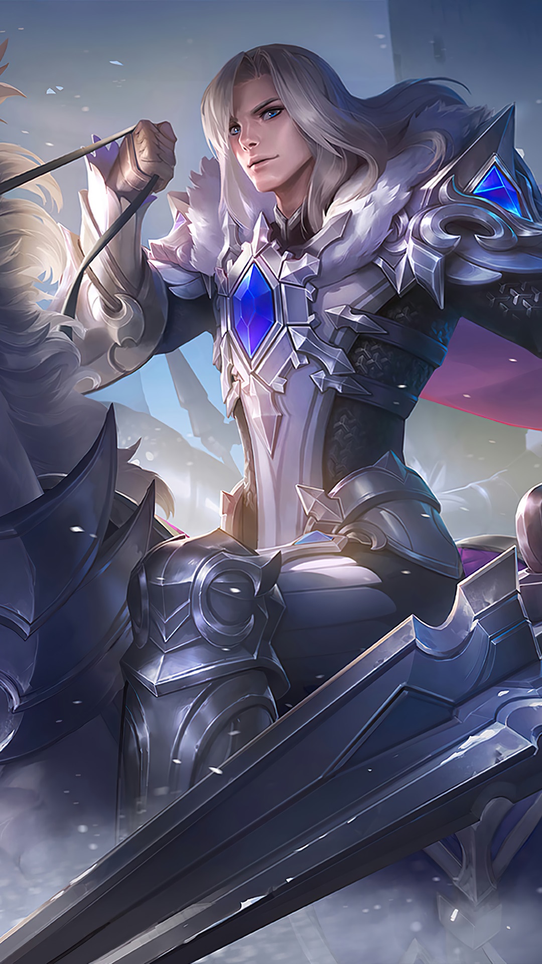 Leomord from Mobile Legends in Knight Armor HD Phone Wallpaper