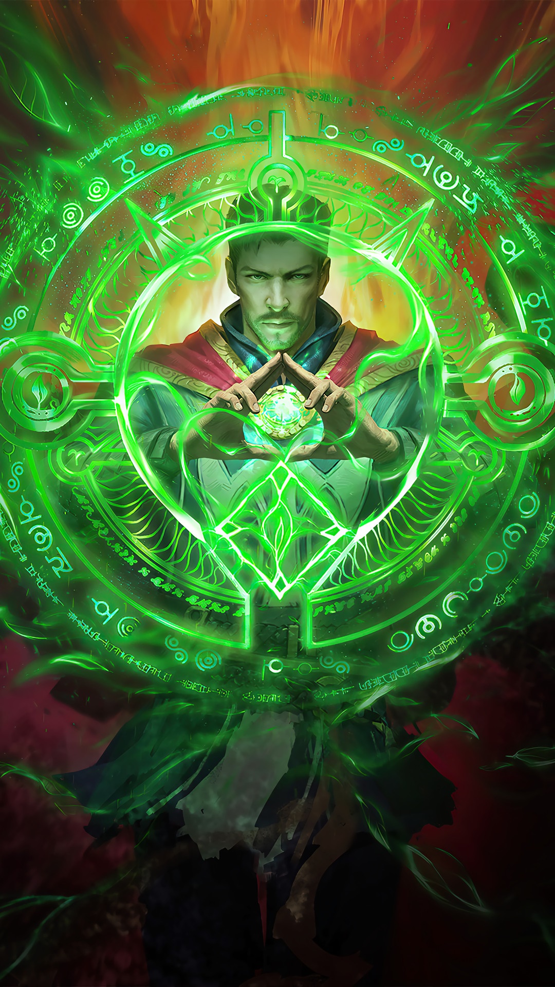 Doctor Strange casting a spell HD Phone Wallpaper