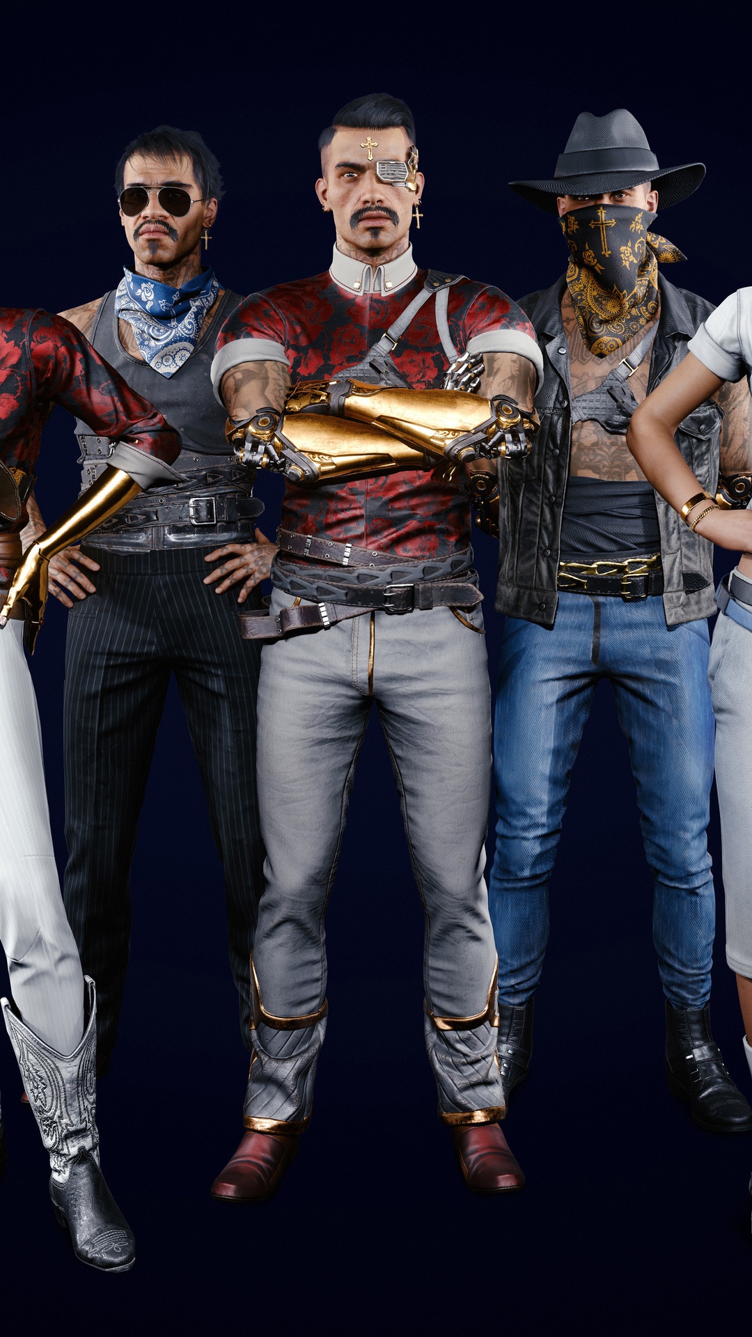Cyberpunk 2077 characters in stylish outfits HD Phone Wallpaper
