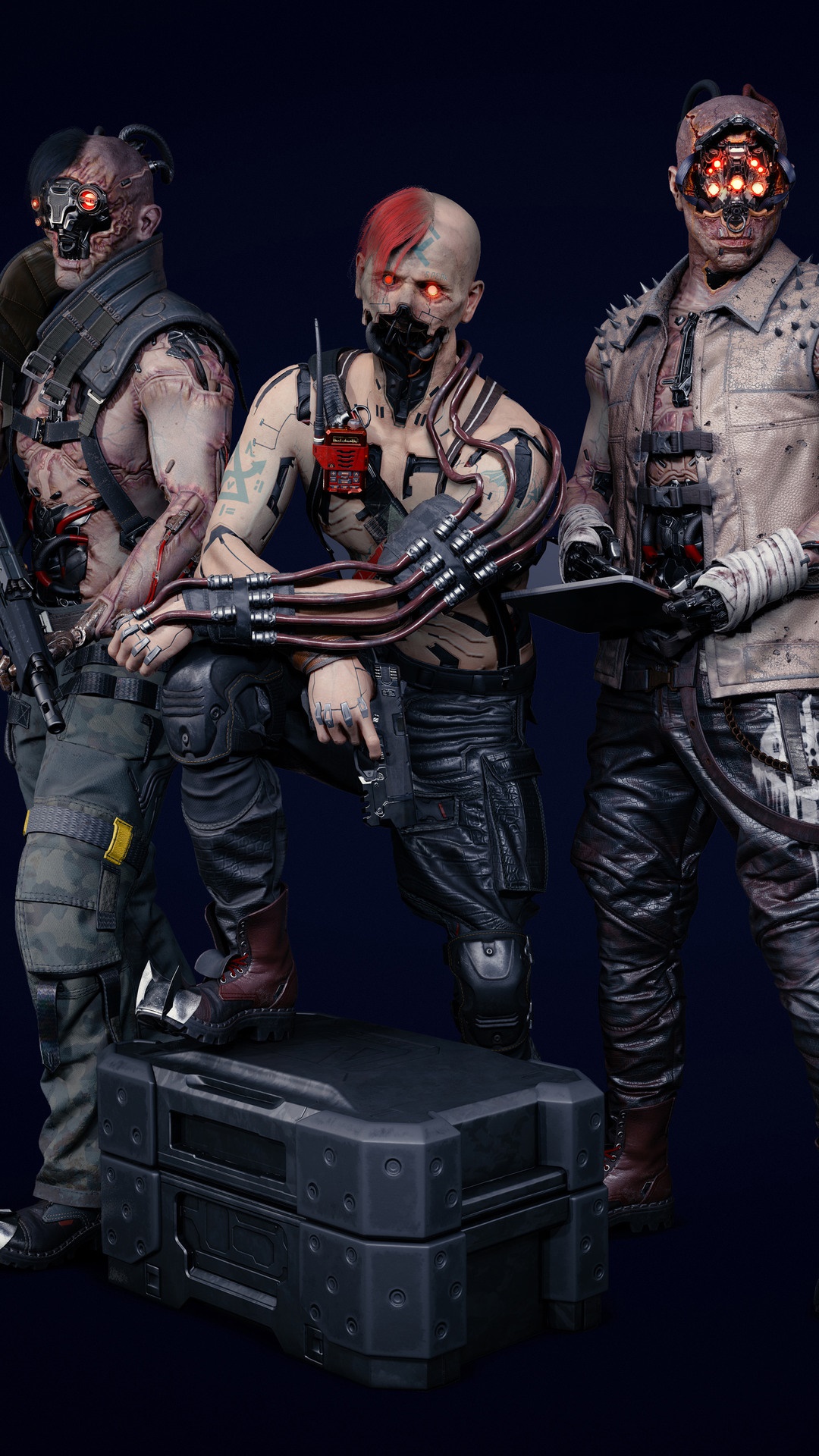 Cyberpunk 2077 characters with cybernetic enhancements HD Phone Wallpaper