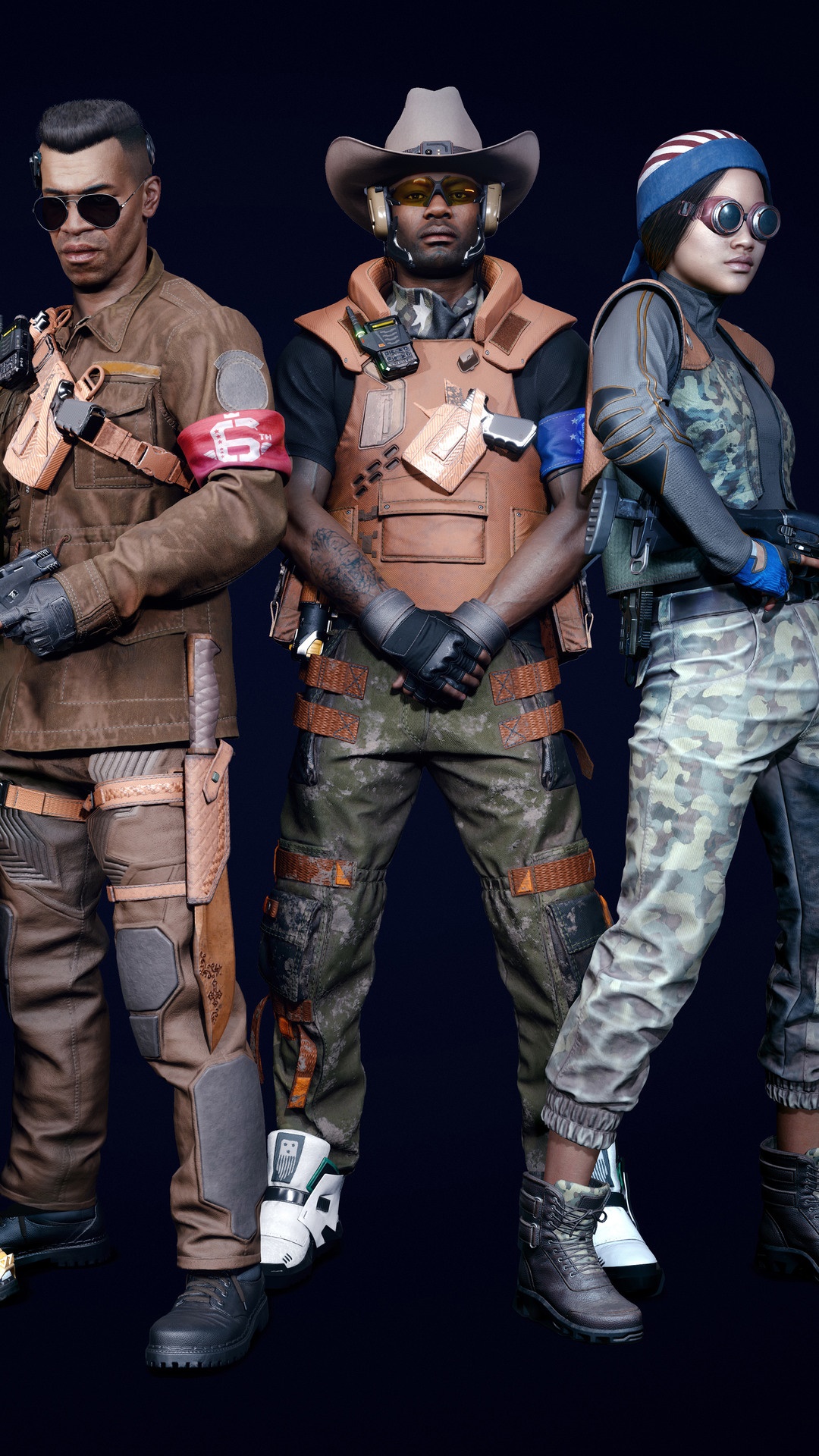 Three characters from Cyberpunk 2077 HD Phone Wallpaper