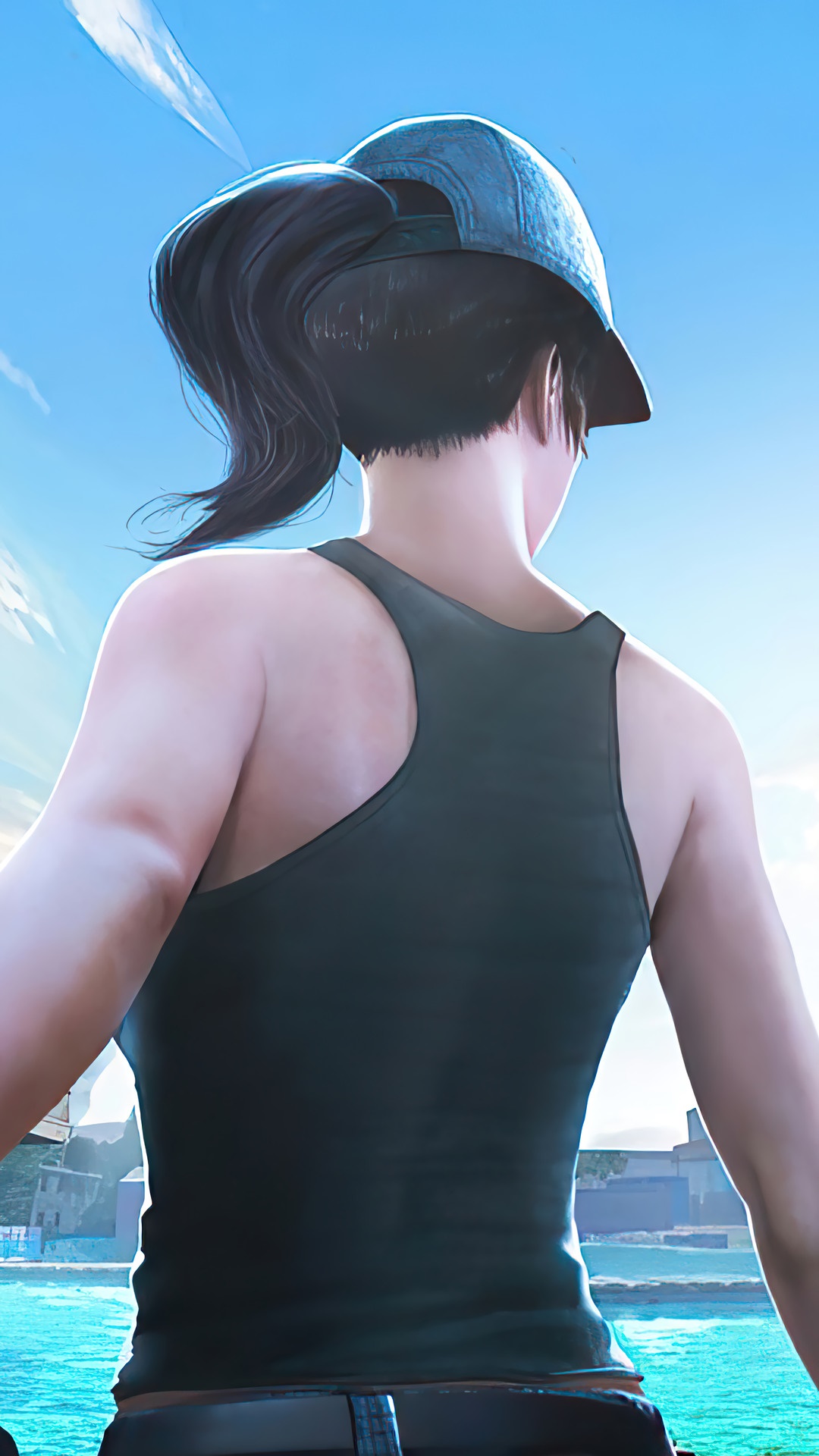 Girl from PUBG wearing a tank top and cap HD Phone Wallpaper