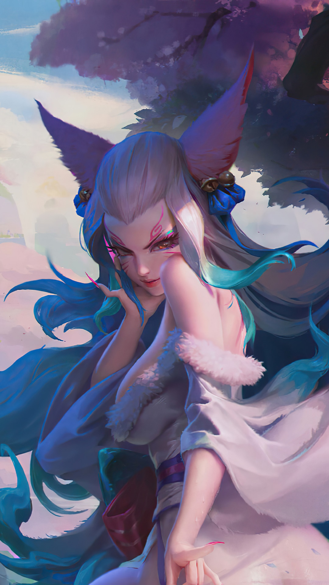 Spirit Blossom Ahri from League of Legends HD Phone Wallpaper