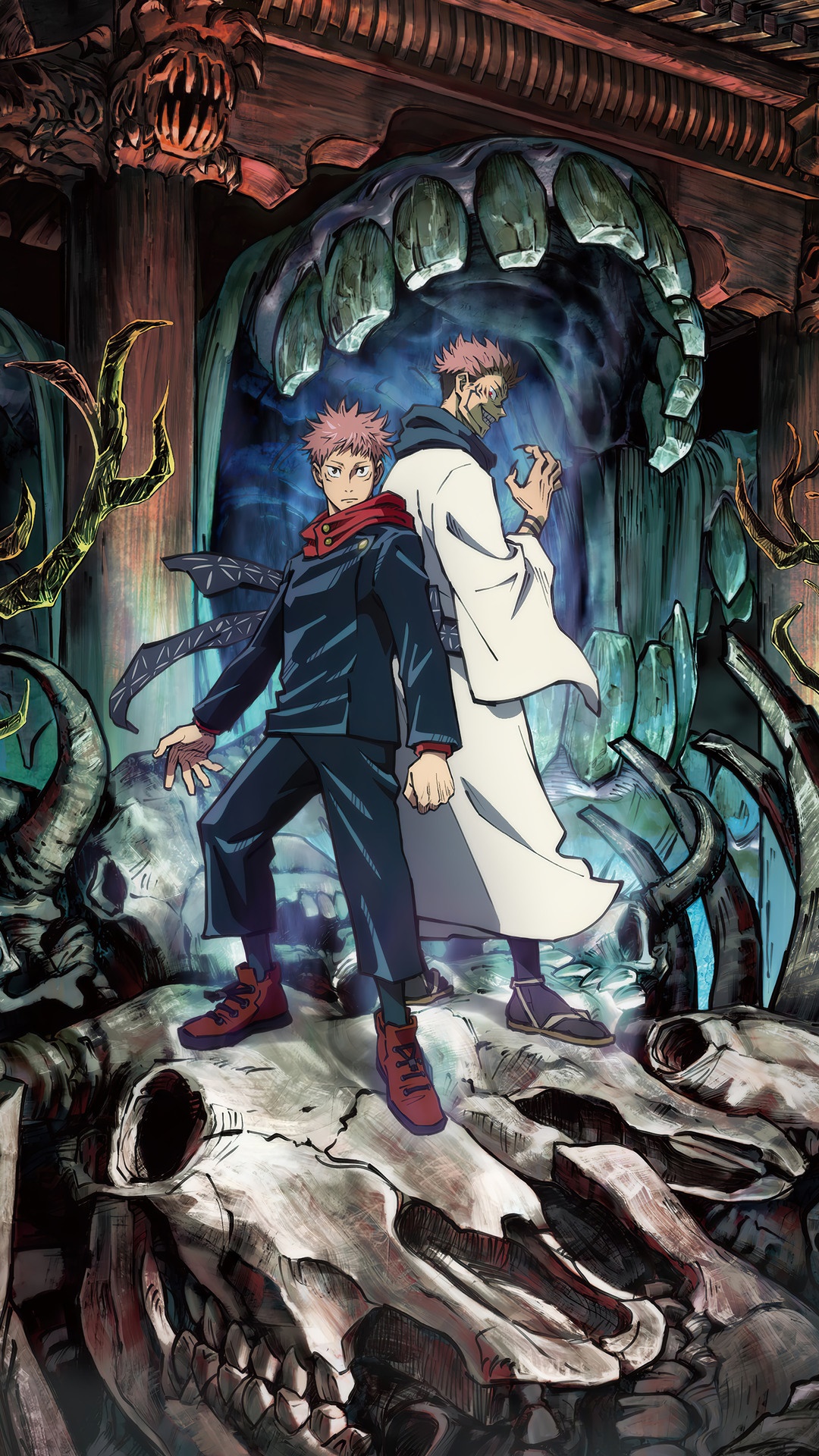 Yuji Itadori and Sukuna from Jujutsu Kaisen HD Phone Wallpaper