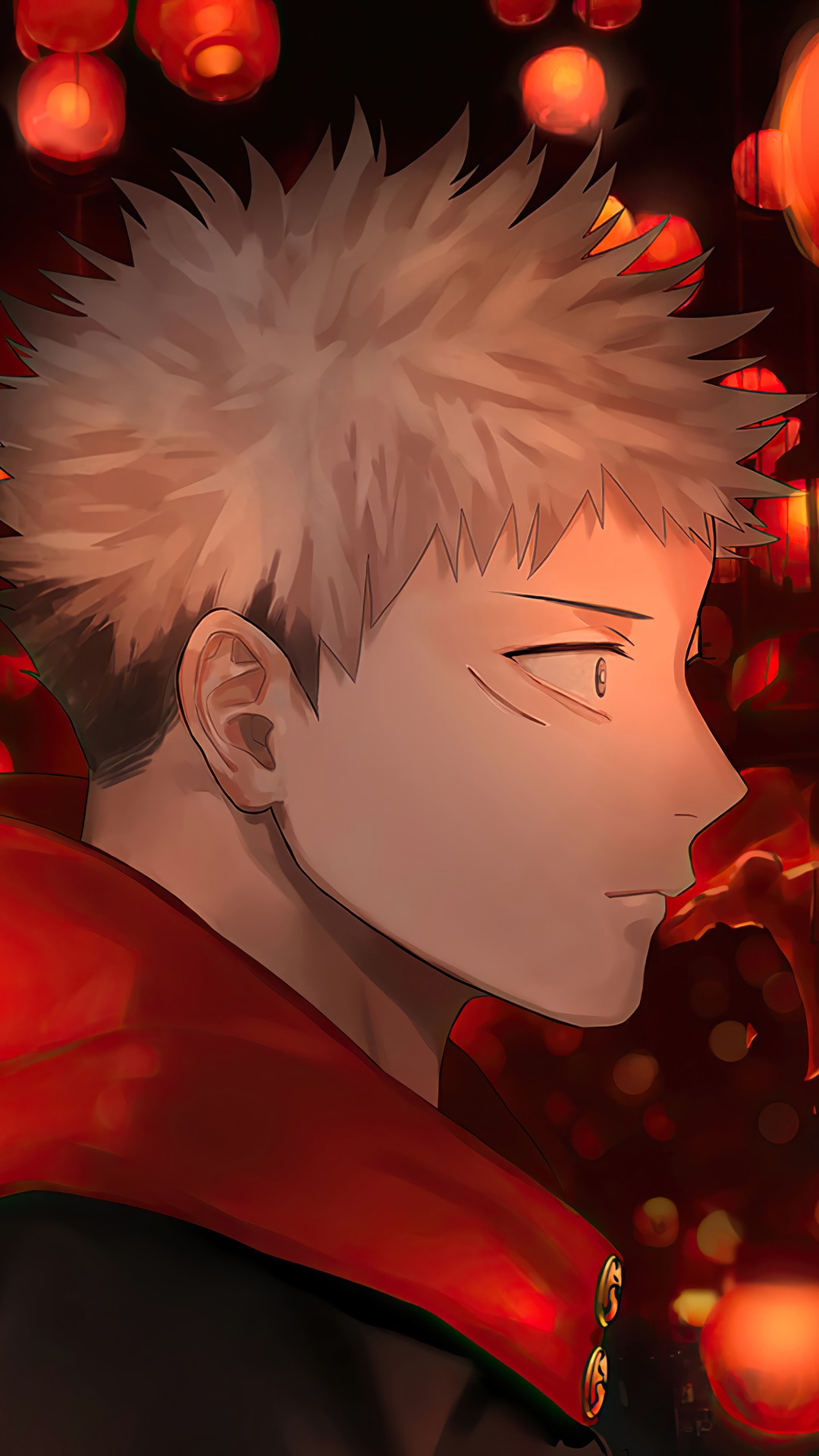Yuji Itadori from Jujutsu Kaisen with Lanterns HD Phone Wallpaper