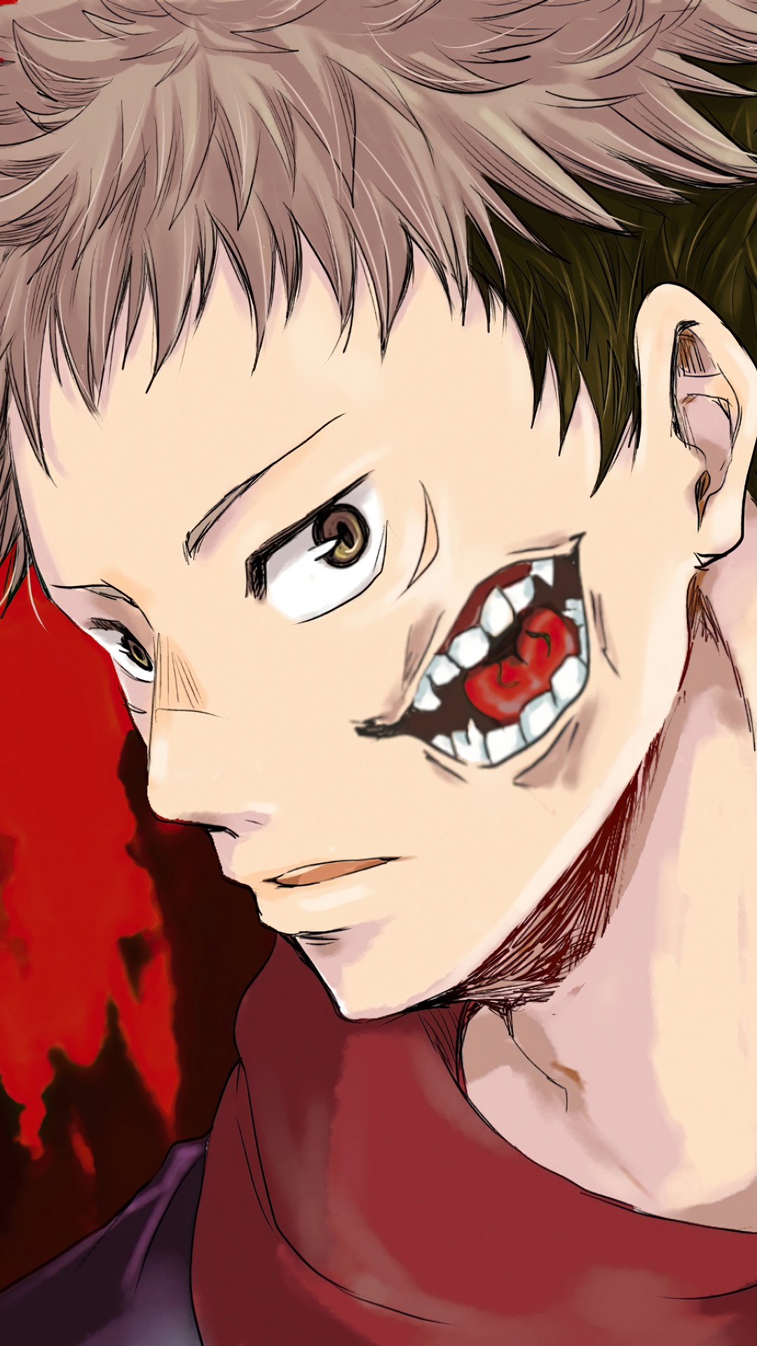 Yuji Itadori from Jujutsu Kaisen HD Phone Wallpaper
