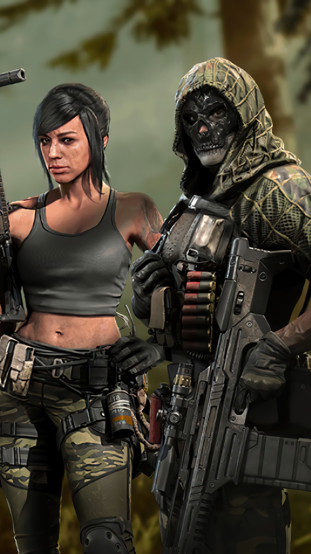 Call of Duty Mobile characters with guns HD Phone Wallpaper