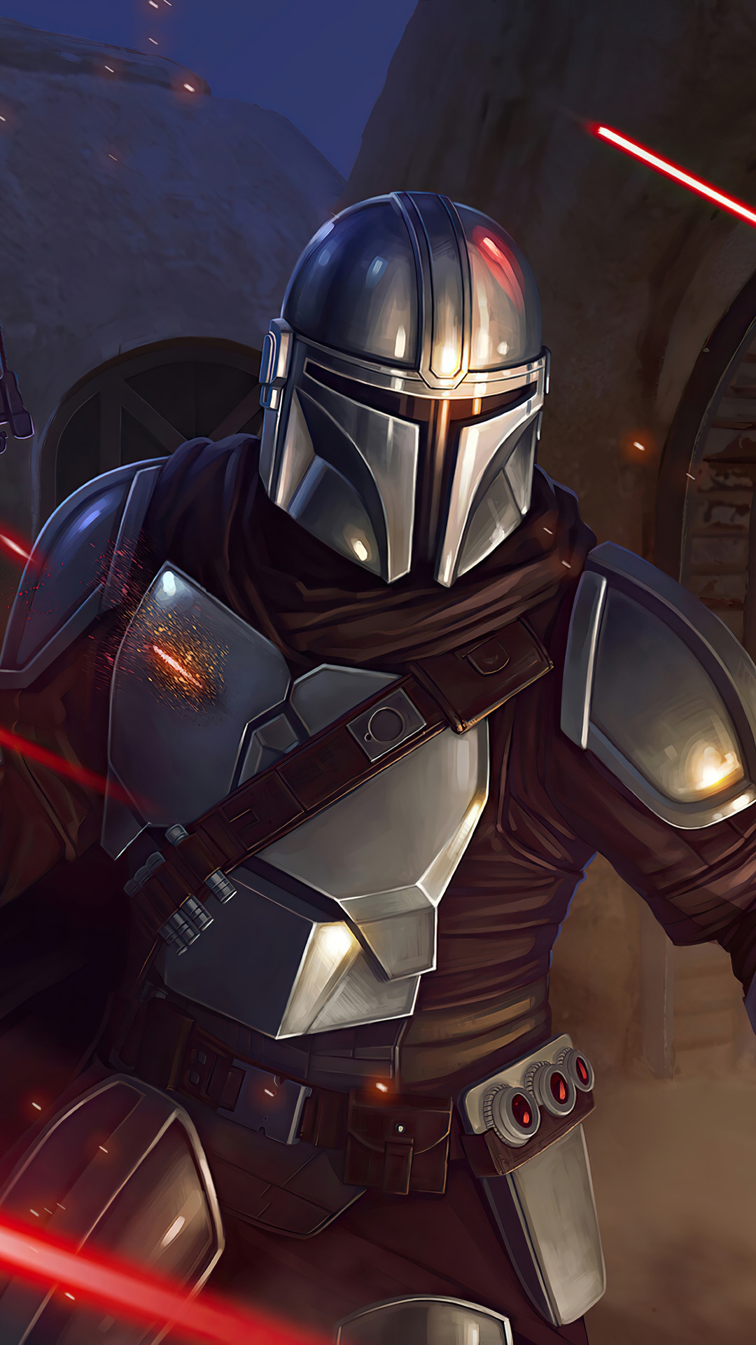 The Mandalorian from Star Wars TV Series HD Phone Wallpaper