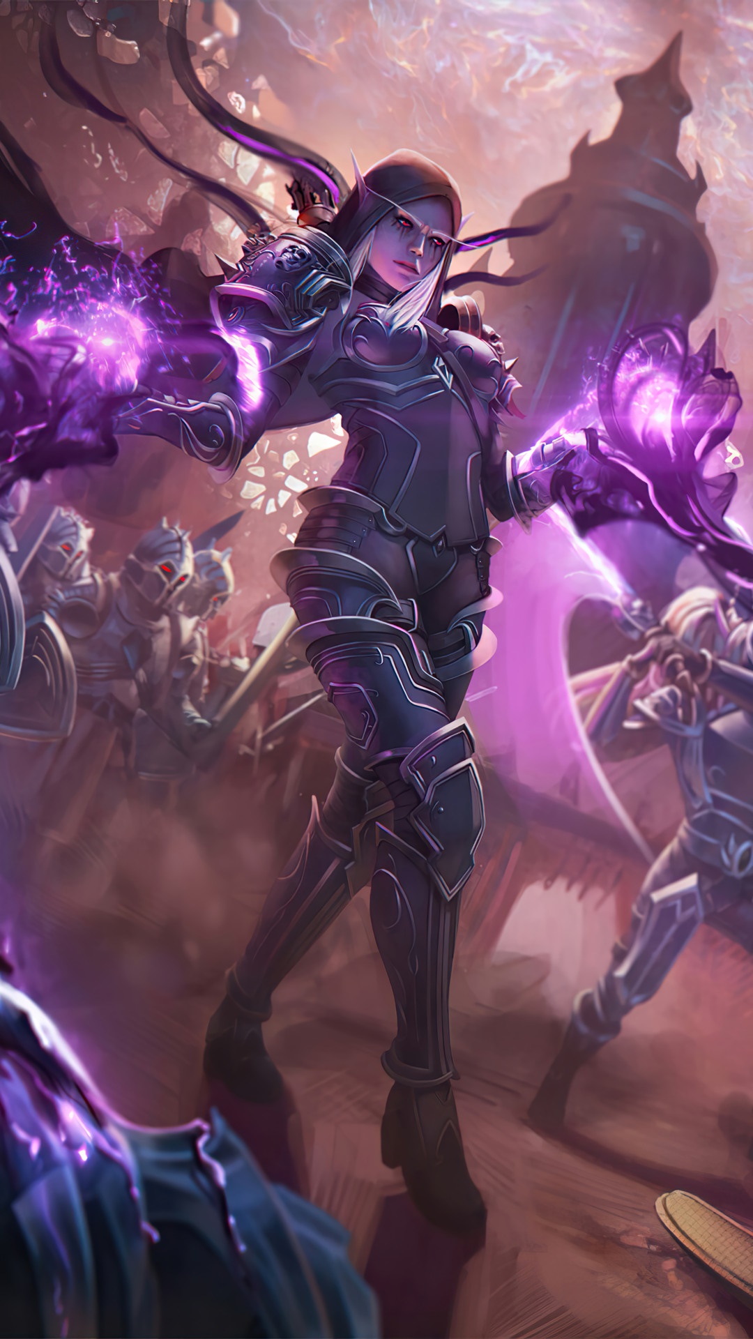 Sylvanas Windrunner from World of Warcraft casting spells HD Phone Wallpaper