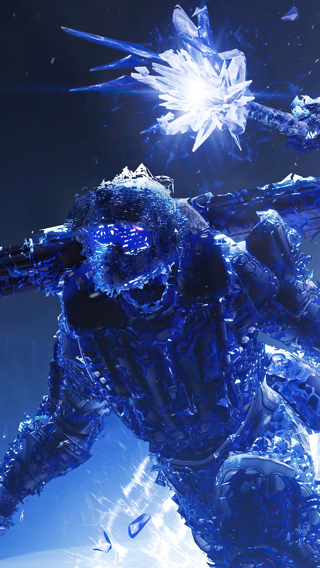 Destiny 2 ice creature firing energy blast HD Phone Wallpaper