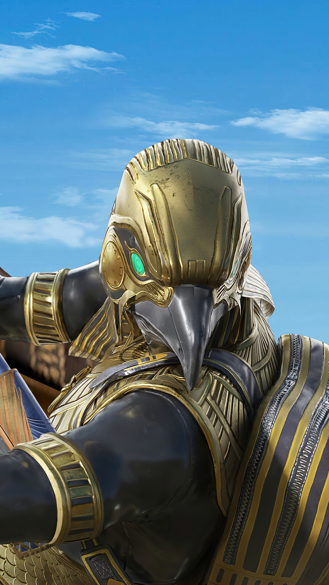 Character from PUBG Mobile with a bird's head HD Phone Wallpaper