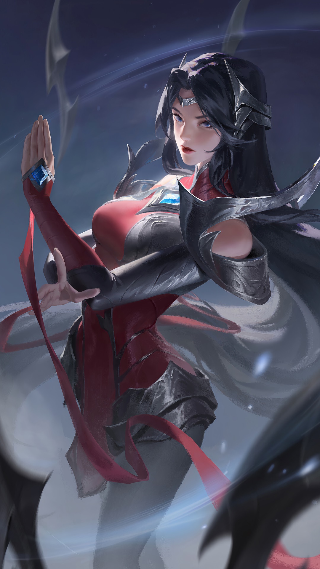 Irelia from League of Legends in Combat Pose HD Phone Wallpaper