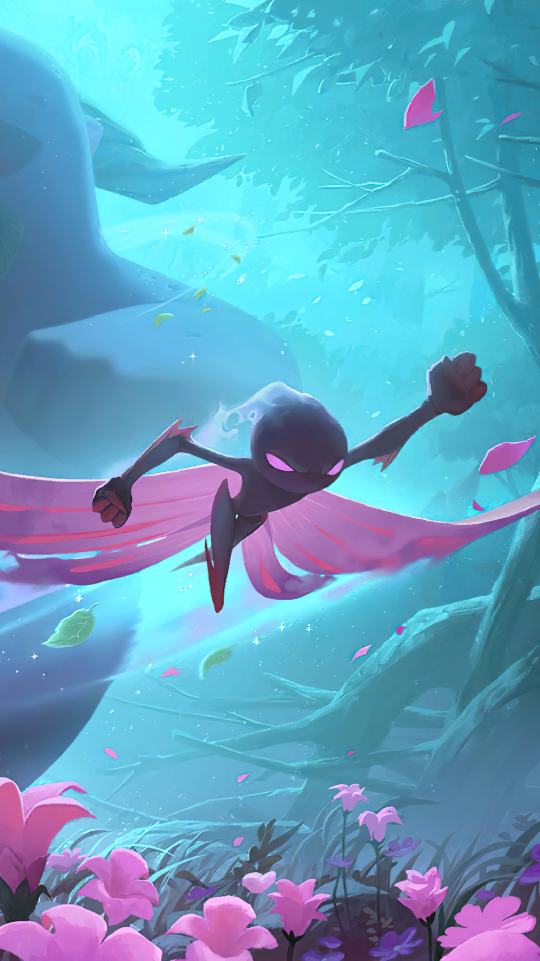 A creature from Legends of Runeterra flying HD Phone Wallpaper
