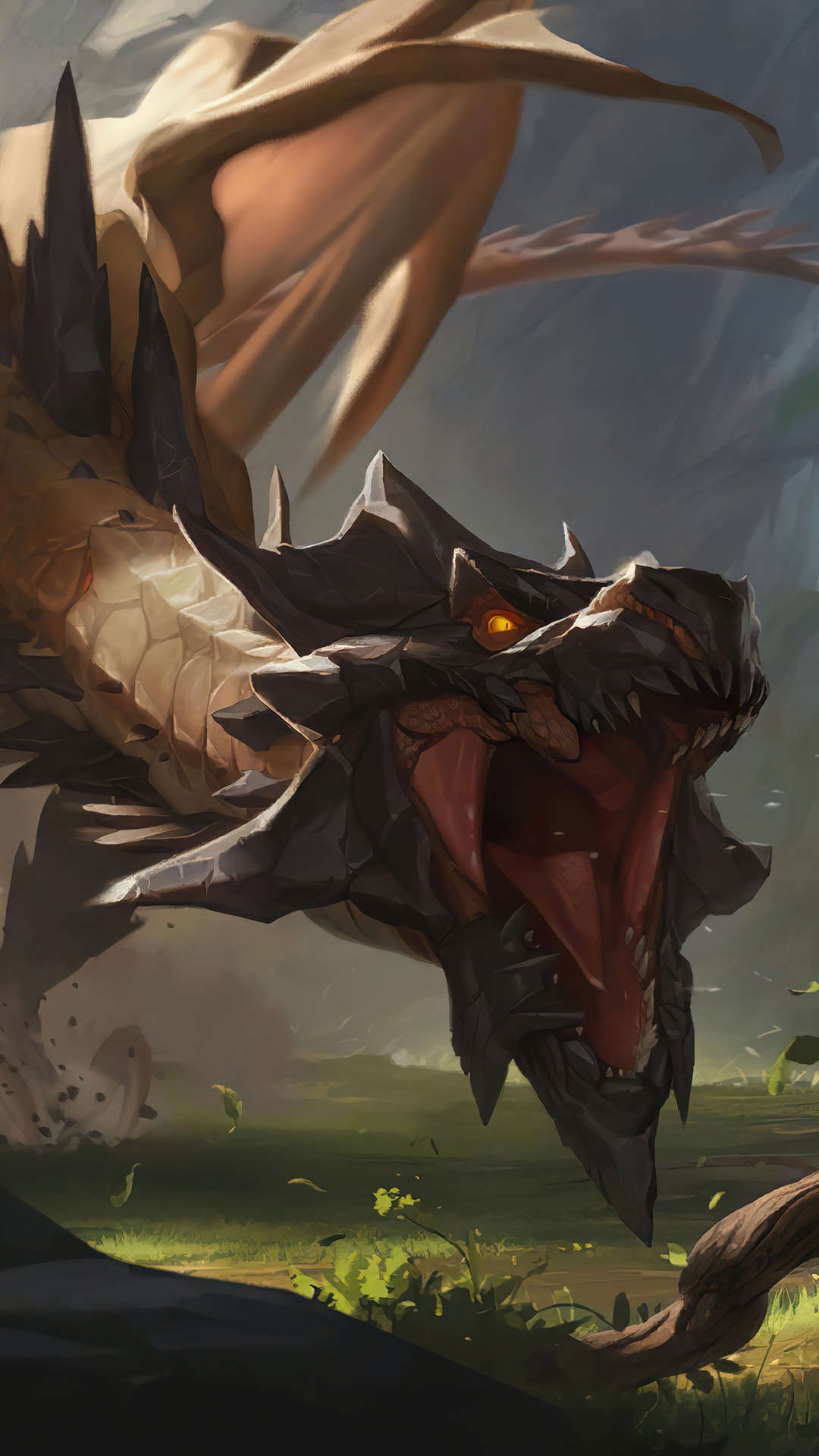 Dragon from Legends of Runeterra HD Phone Wallpaper