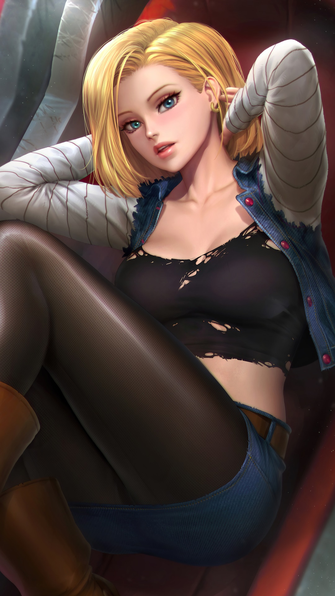 Android 18 from Dragon Ball Z HD Phone Wallpaper
