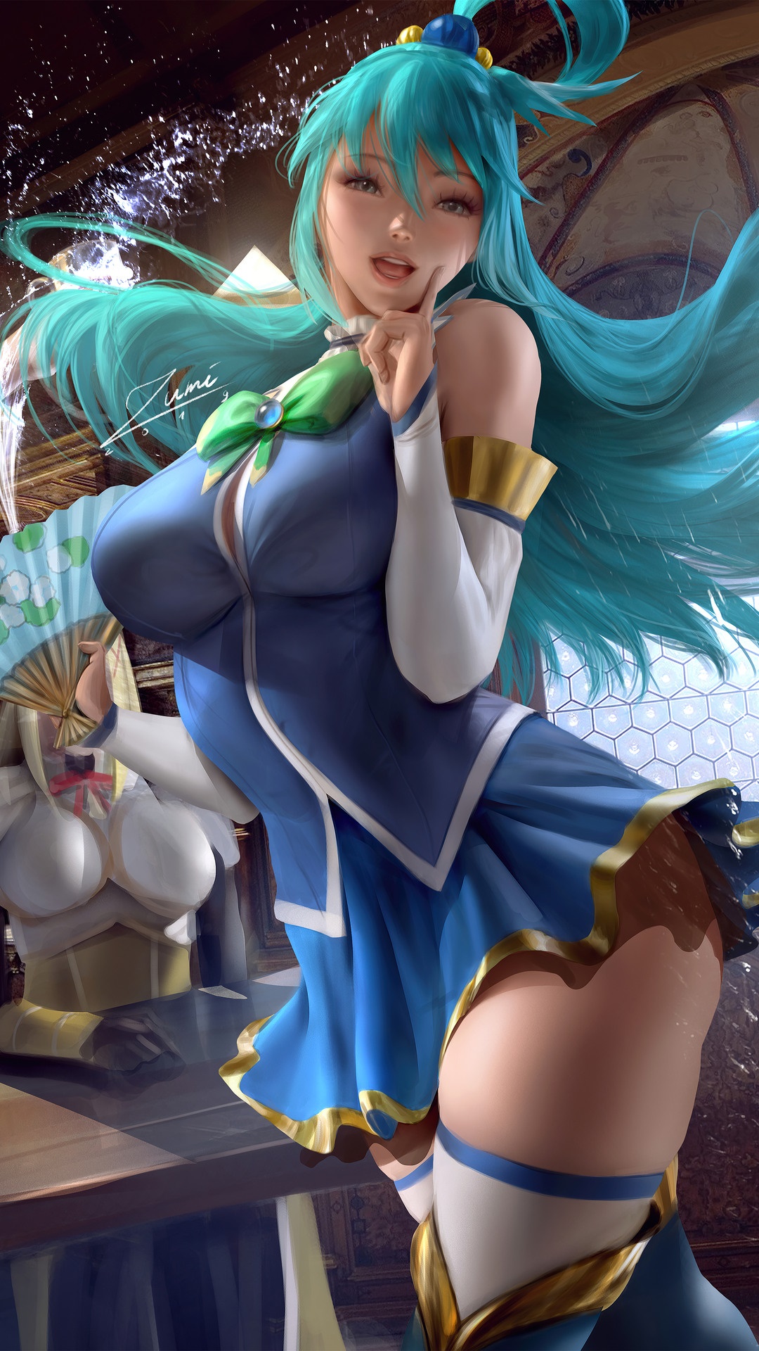 Aqua from KonoSuba HD Phone Wallpaper