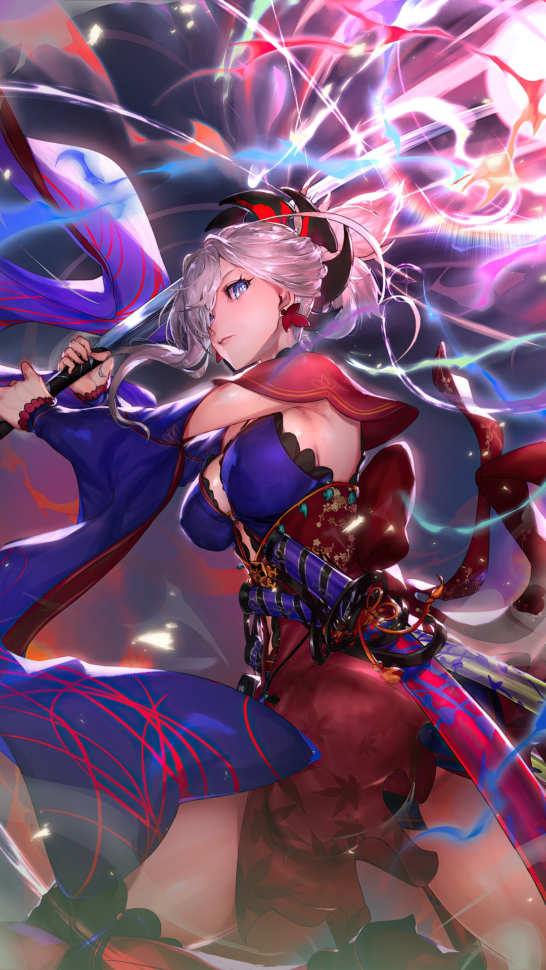 Miyamoto Musashi from Fate/Grand Order HD Phone Wallpaper