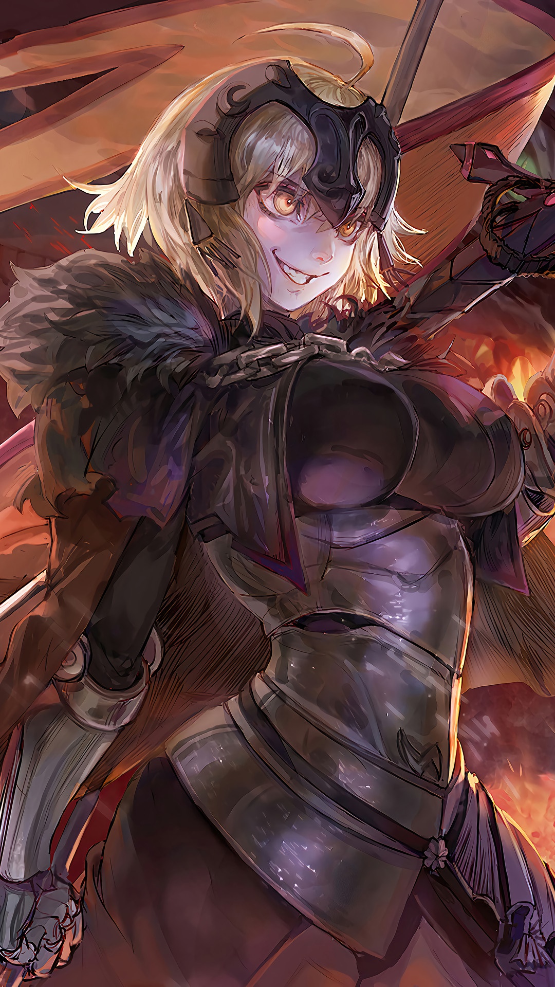 Jeanne d'Arc Alter from Fate/Grand Order HD Phone Wallpaper
