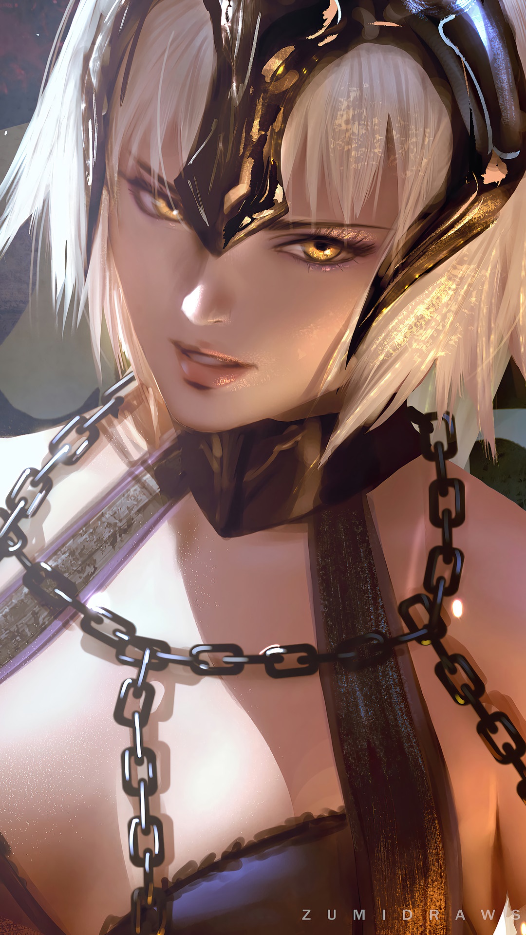 Jeanne d'Arc Alter from Fate/Grand Order HD Phone Wallpaper
