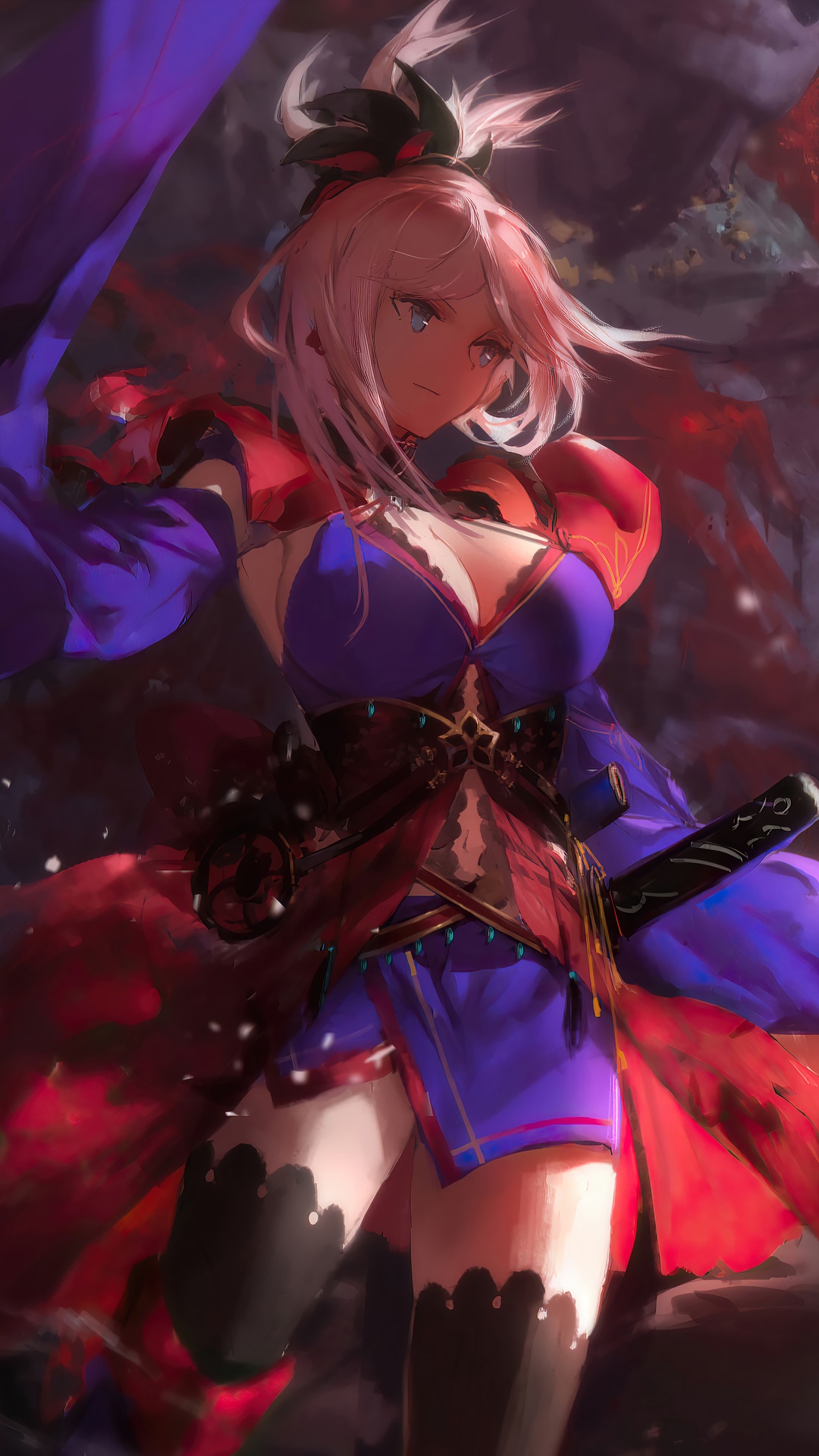Miyamoto Musashi from Fate/Grand Order HD Phone Wallpaper