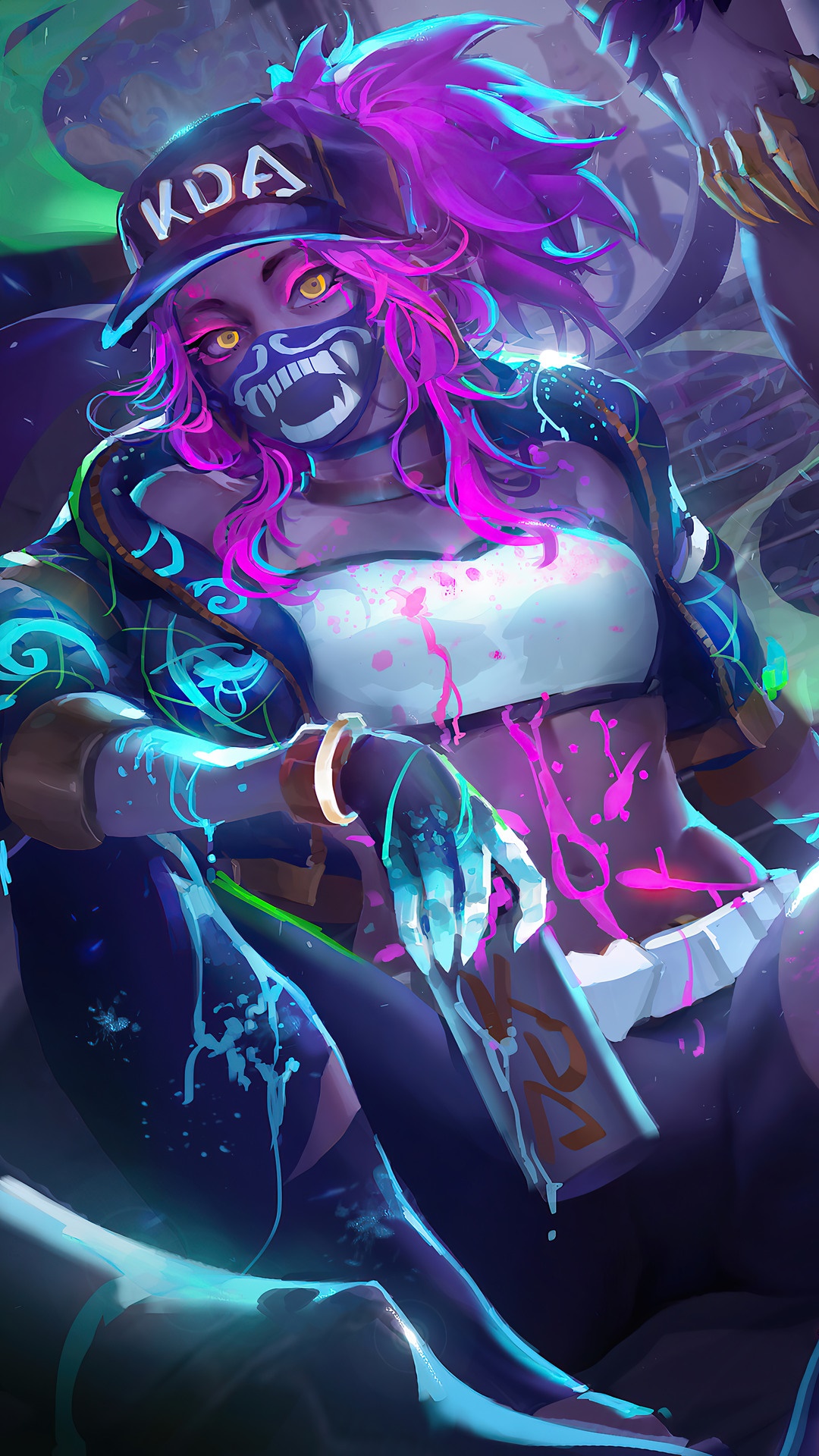 Akali from League of Legends KDA HD Phone Wallpaper