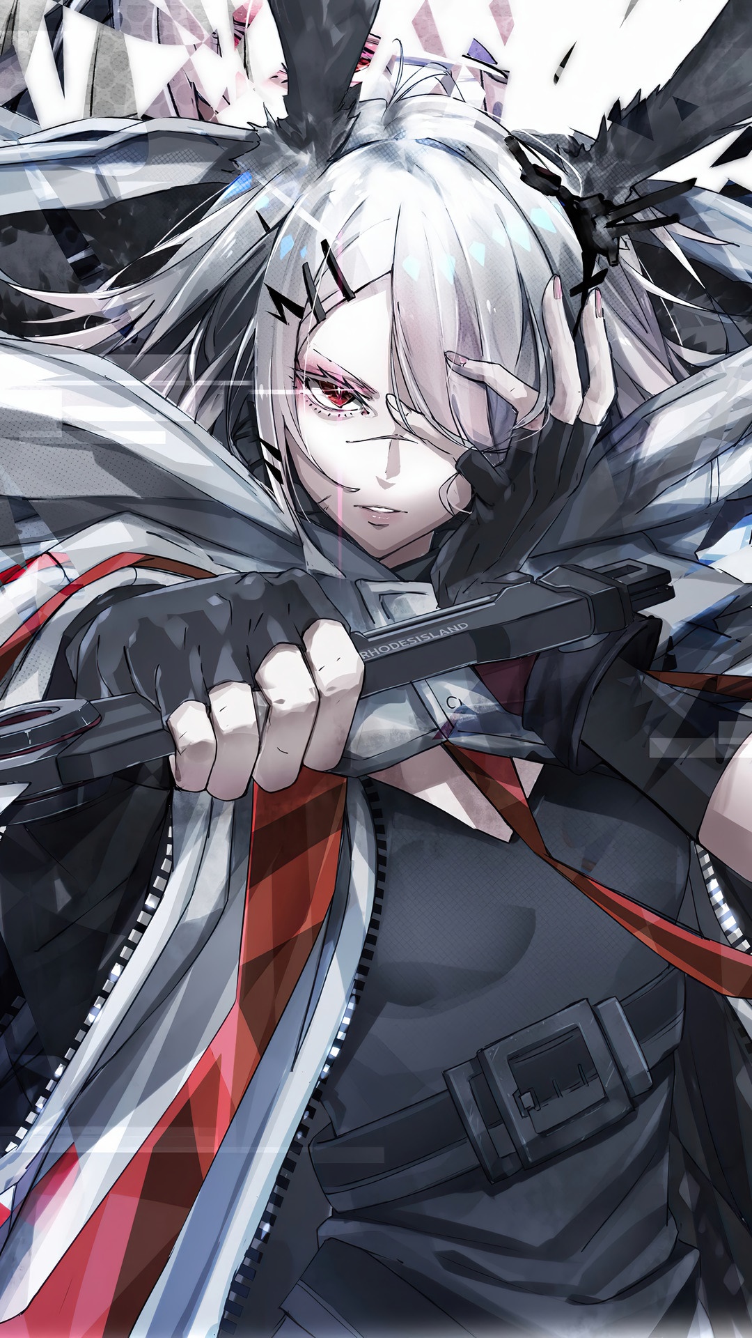 Frostnova from Arknights holding a sword HD Phone Wallpaper