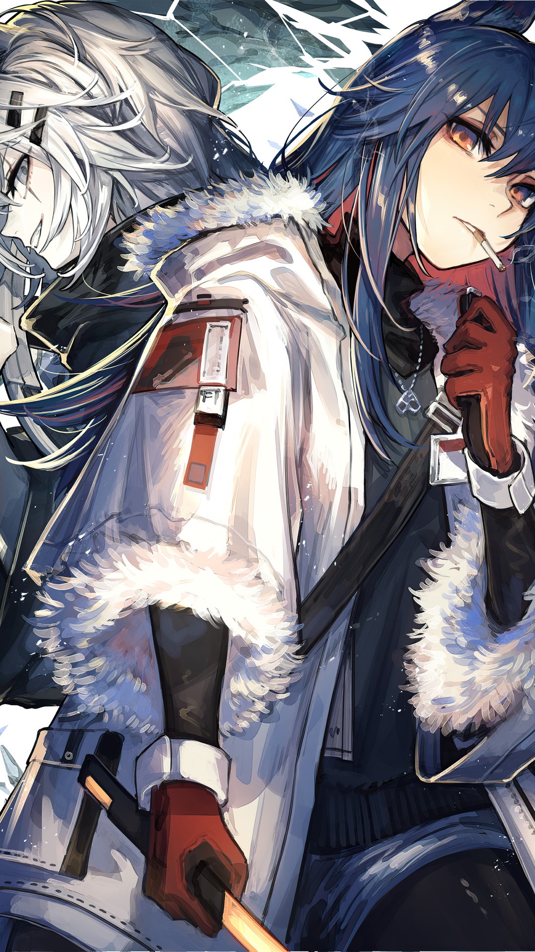 Texas and Lappland from Arknights HD Phone Wallpaper