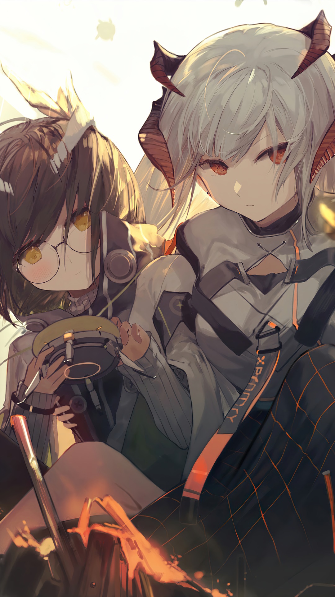 Saria and Silence from Arknights HD Phone Wallpaper